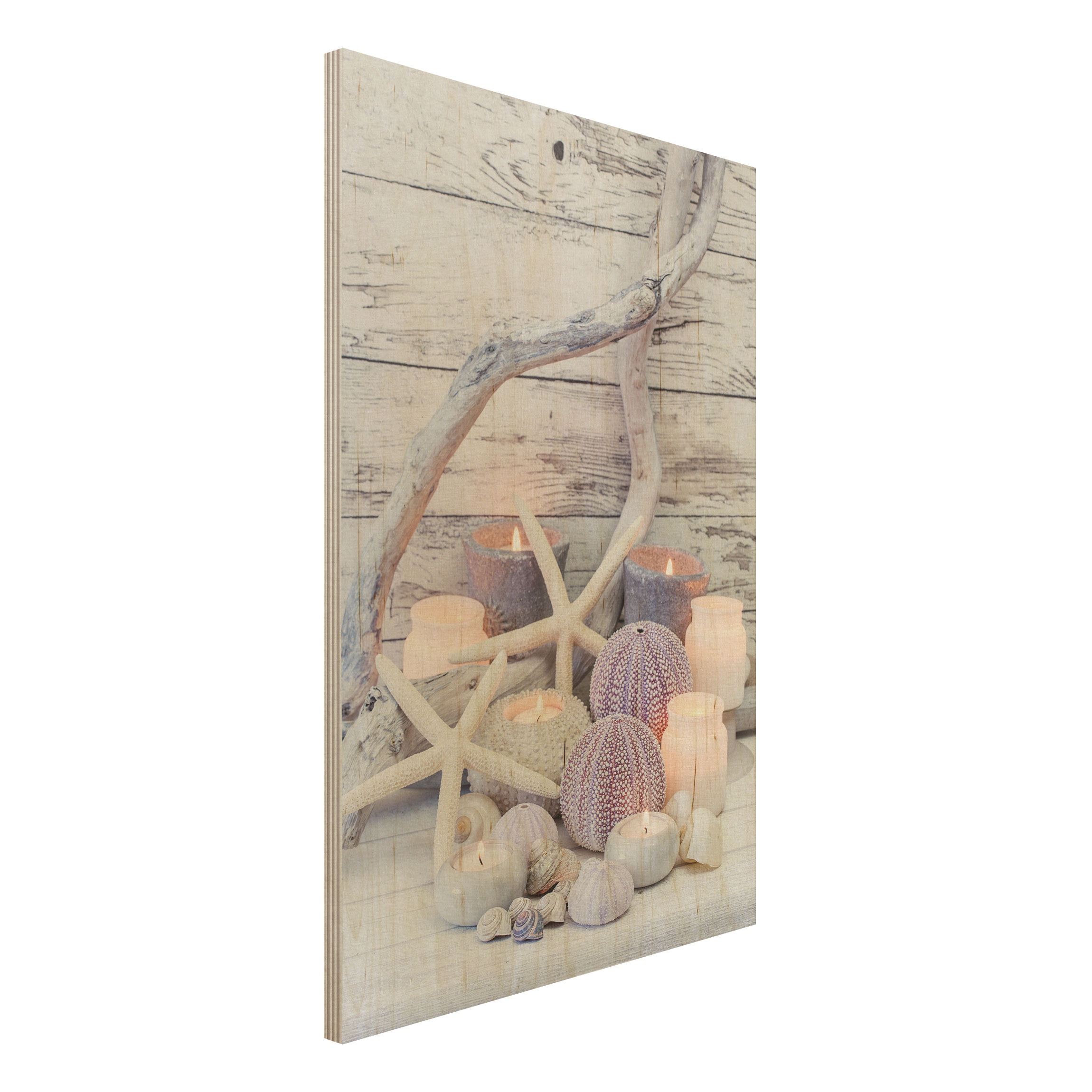 Holzbild Wellness Seestern Dekoration