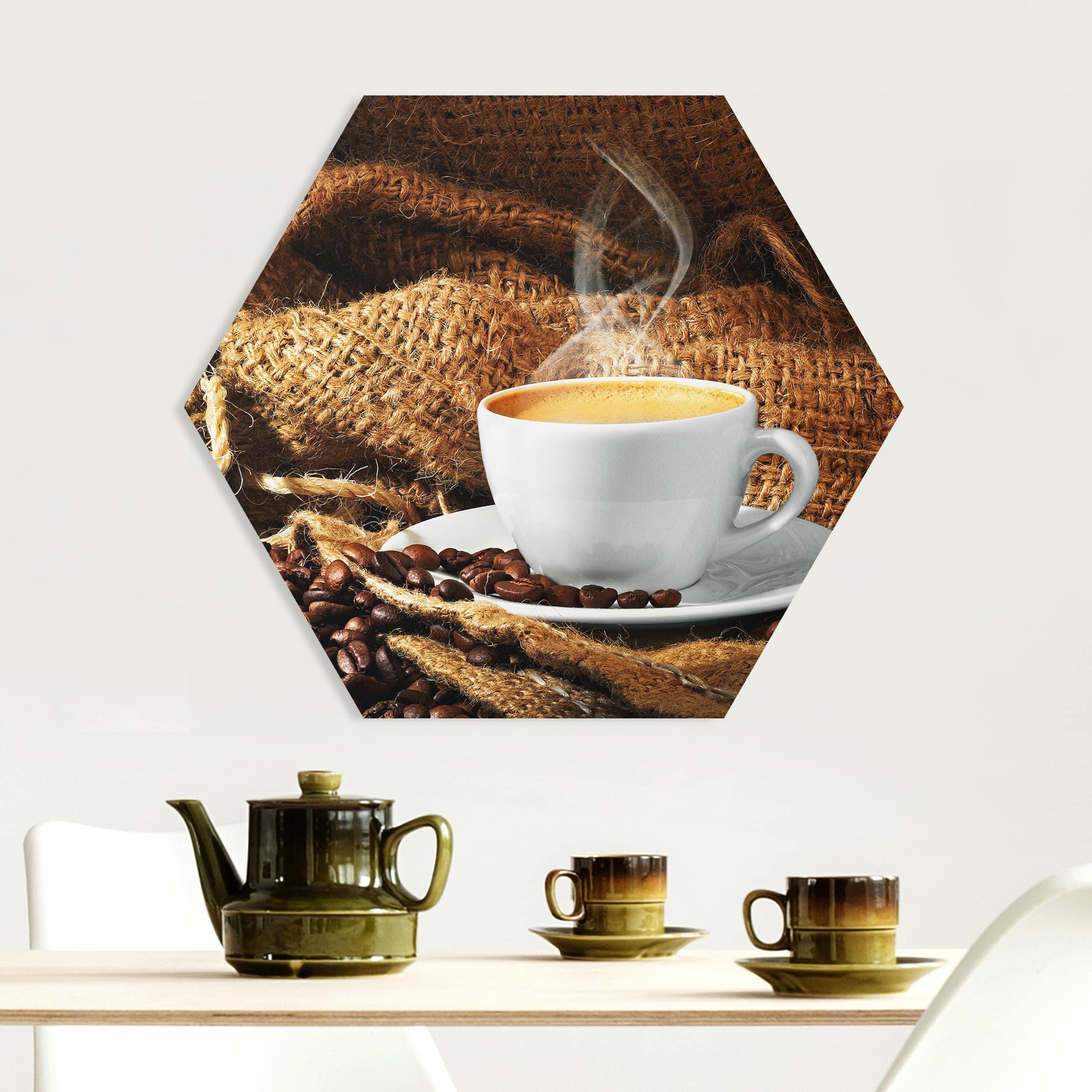 Hexagon-Forexbild Kaffee am Morgen