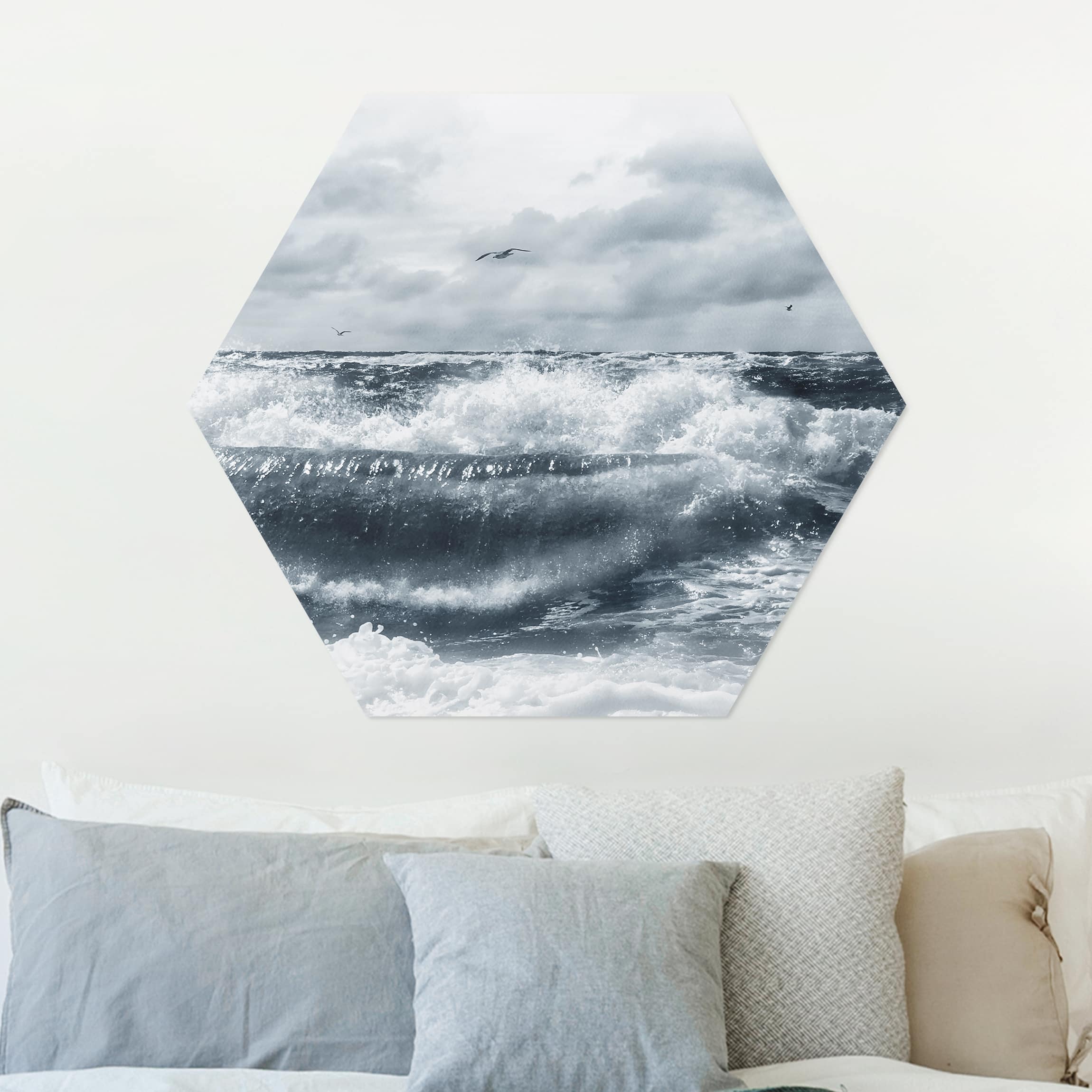 Hexagon-Alu-Dibond Bild No.YK6 Lebendige Nordsee