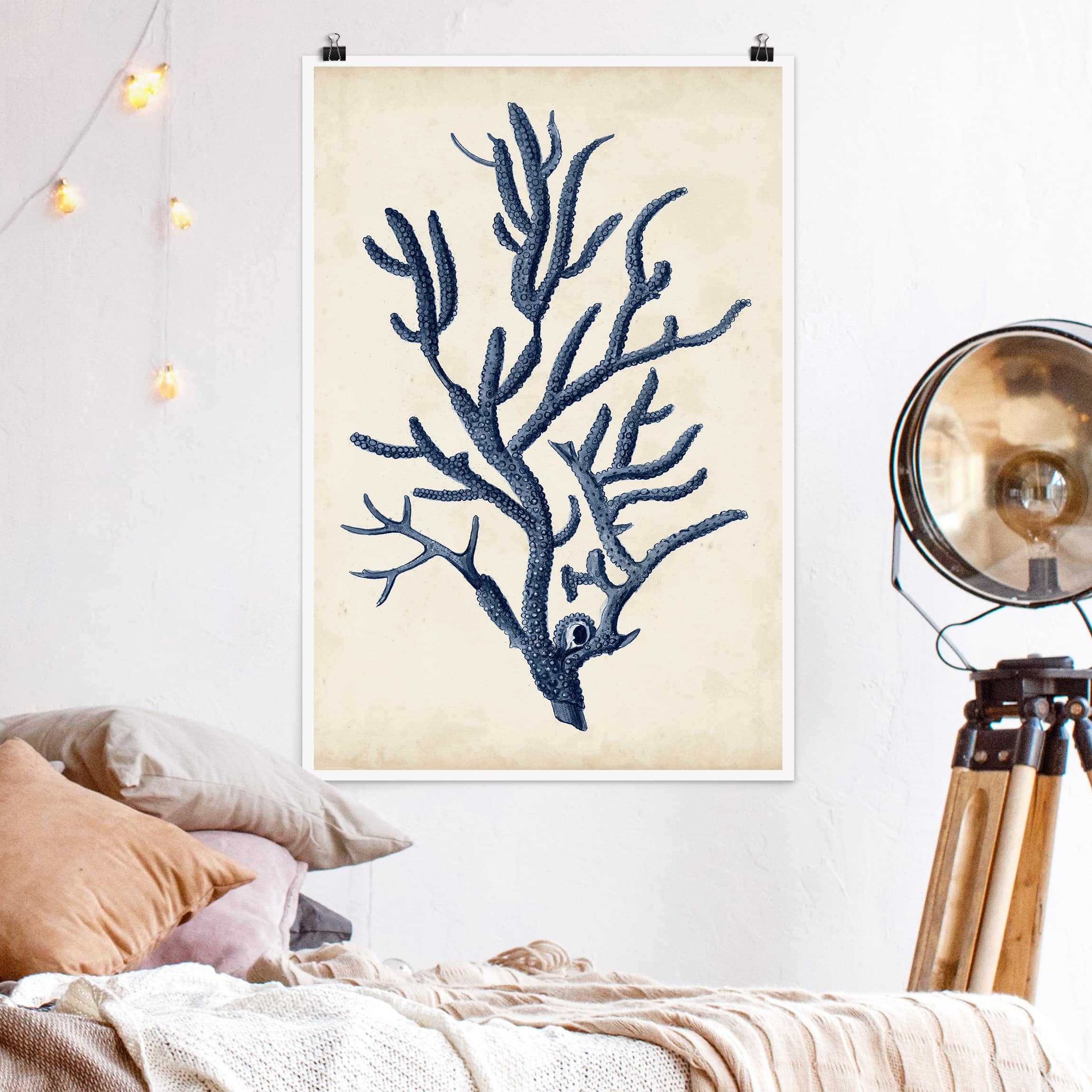 Poster - Hochformat Indigo Koralle II