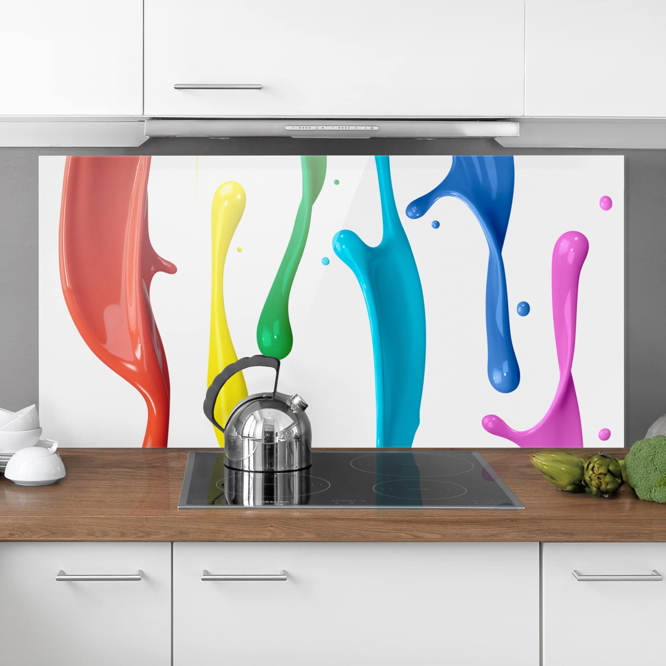 Glas Spritzschutz Farbspritzer