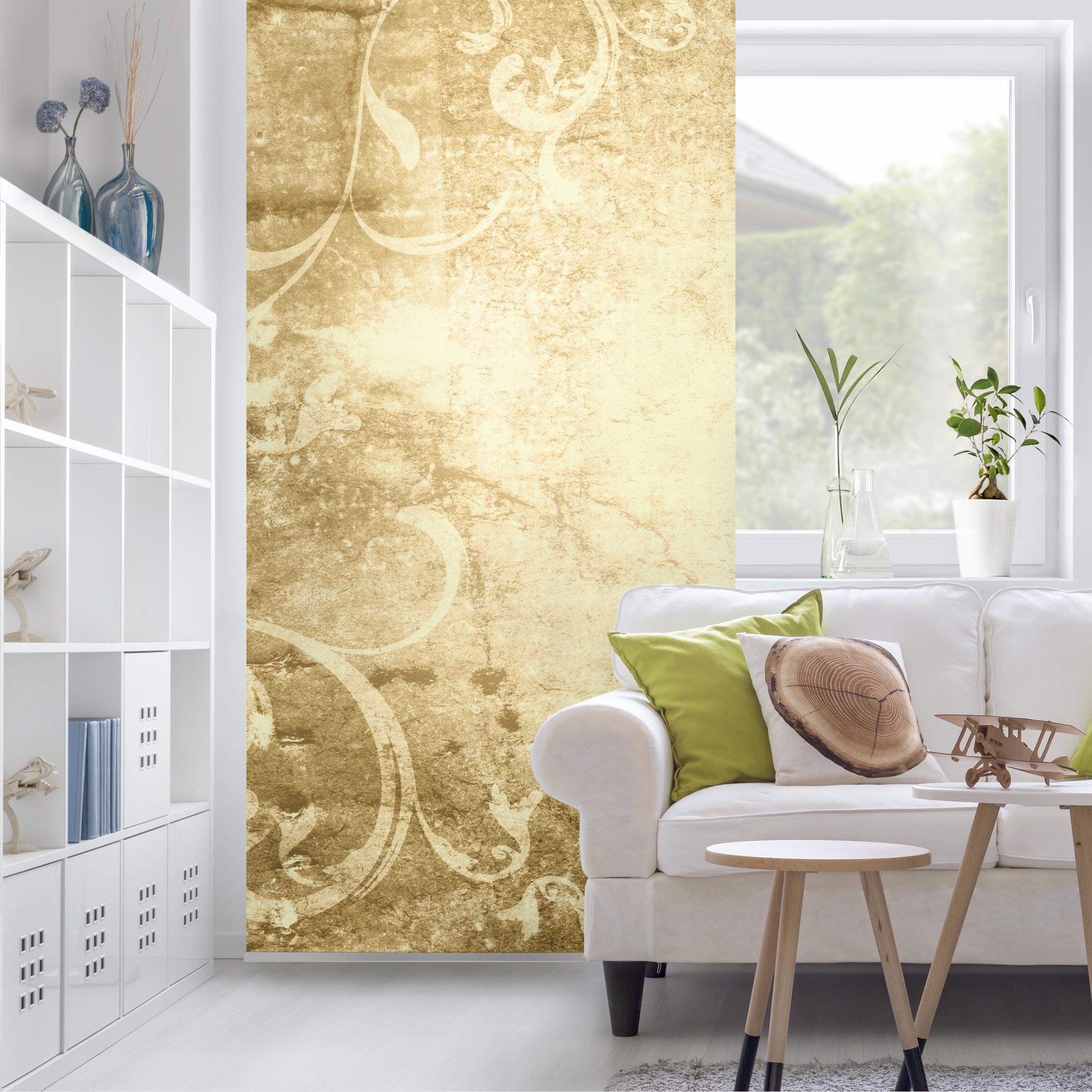Raumteiler Pergament mit Ornamentik