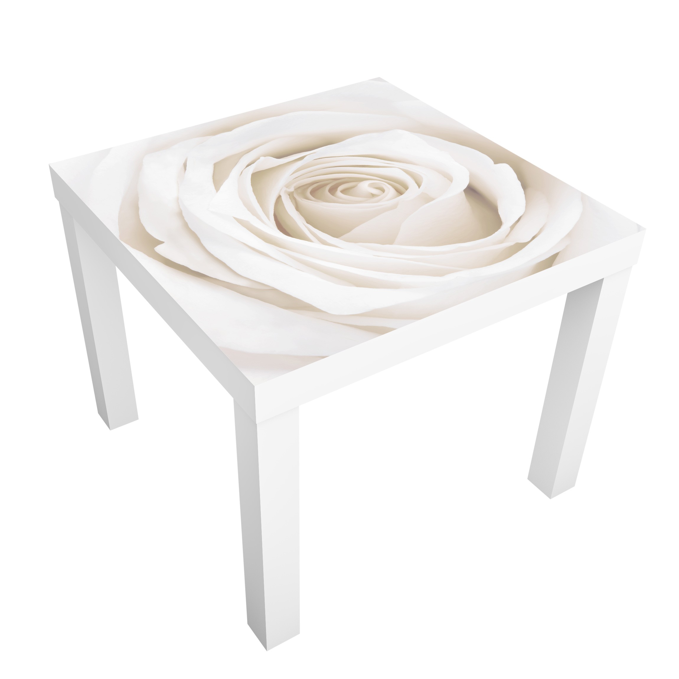 Möbelfolie für IKEA Lack Tisch 55 x 55 cm Pretty White Rose