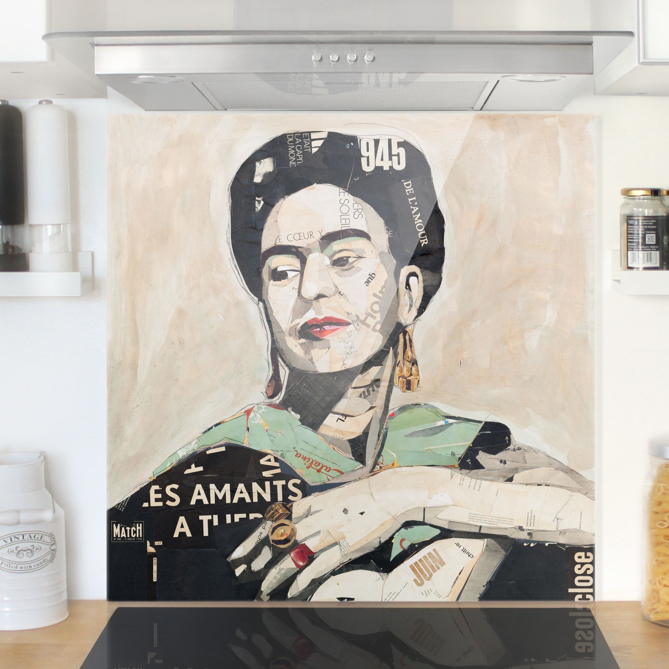 Spritzschutz Frida Kahlo - Collage No.4