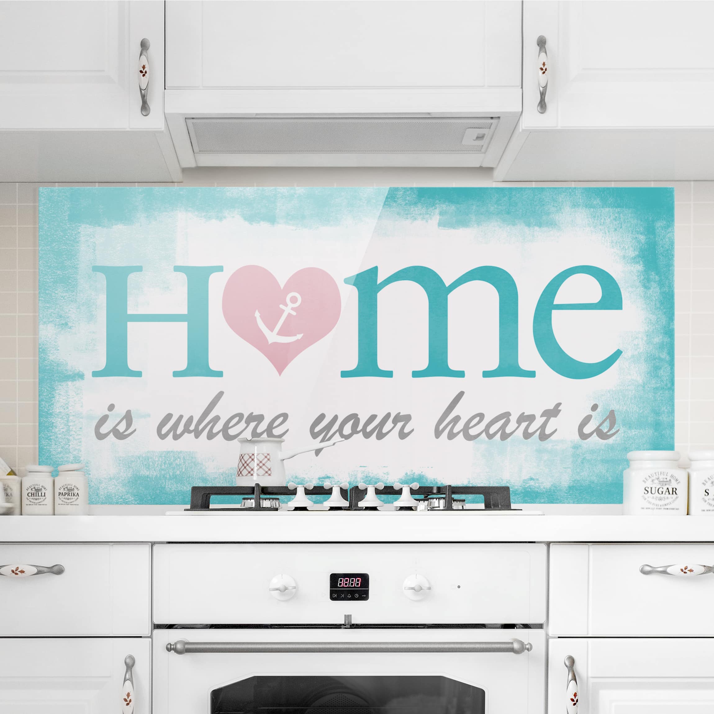 Glas Spritzschutz No.YK33 Home Is Where your Heart is