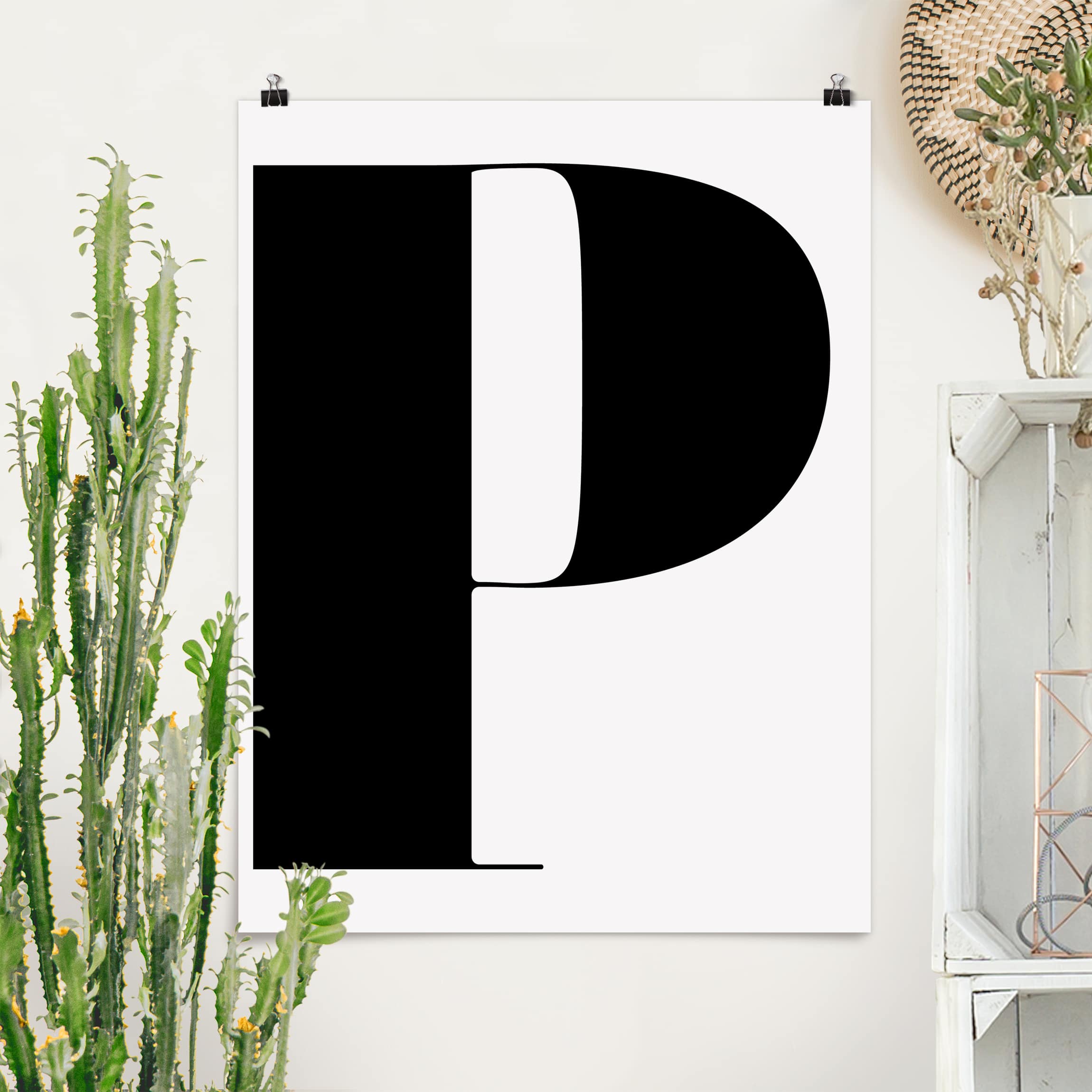Poster - Hochformat Antiqua Letter P