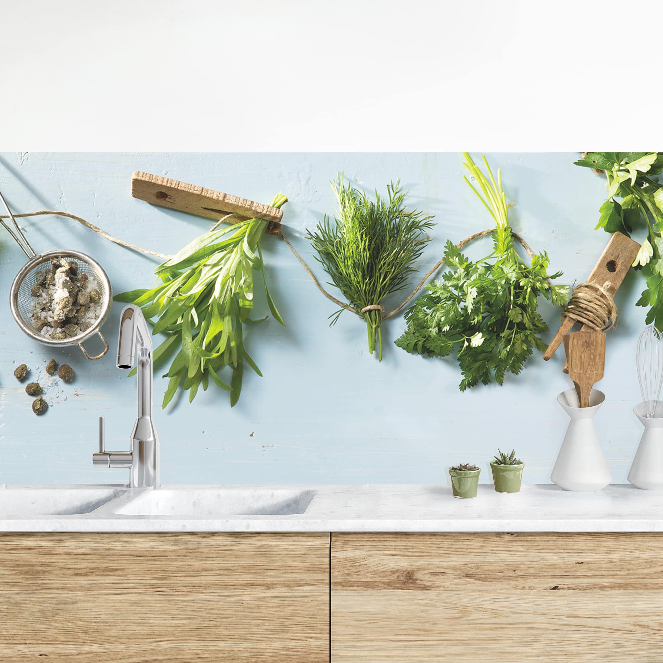 Küchenrückwand Gebündelte Kräuter