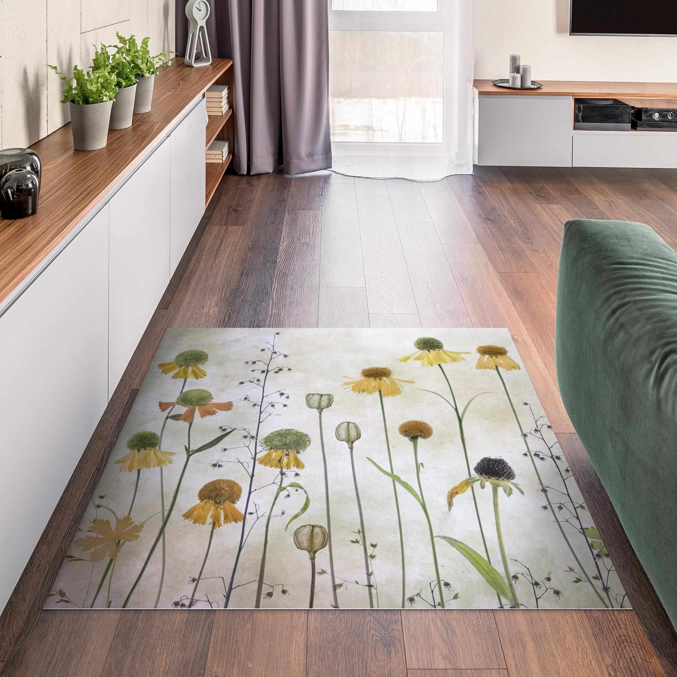 Vinylteppich Zarte Helenium Blüten
