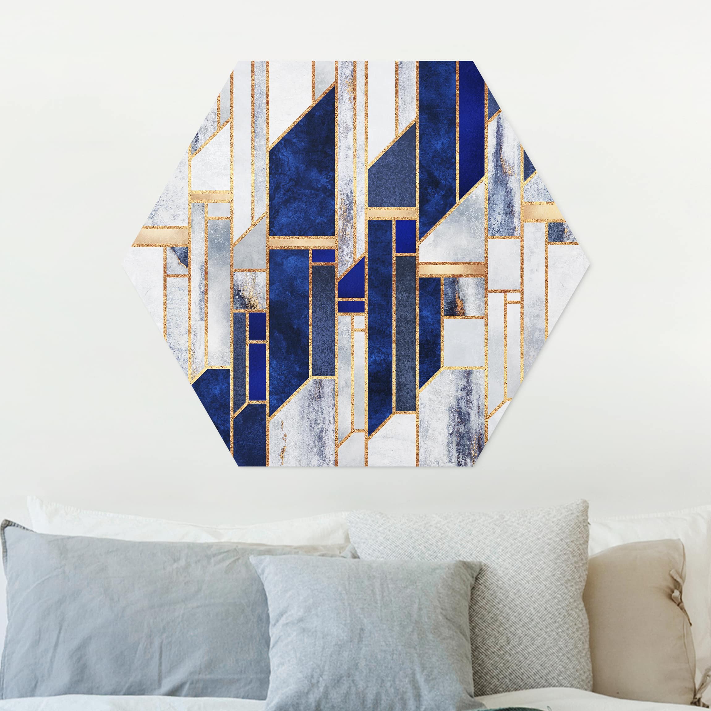 Hexagon-Forexbild Geometrische Formen mit Gold