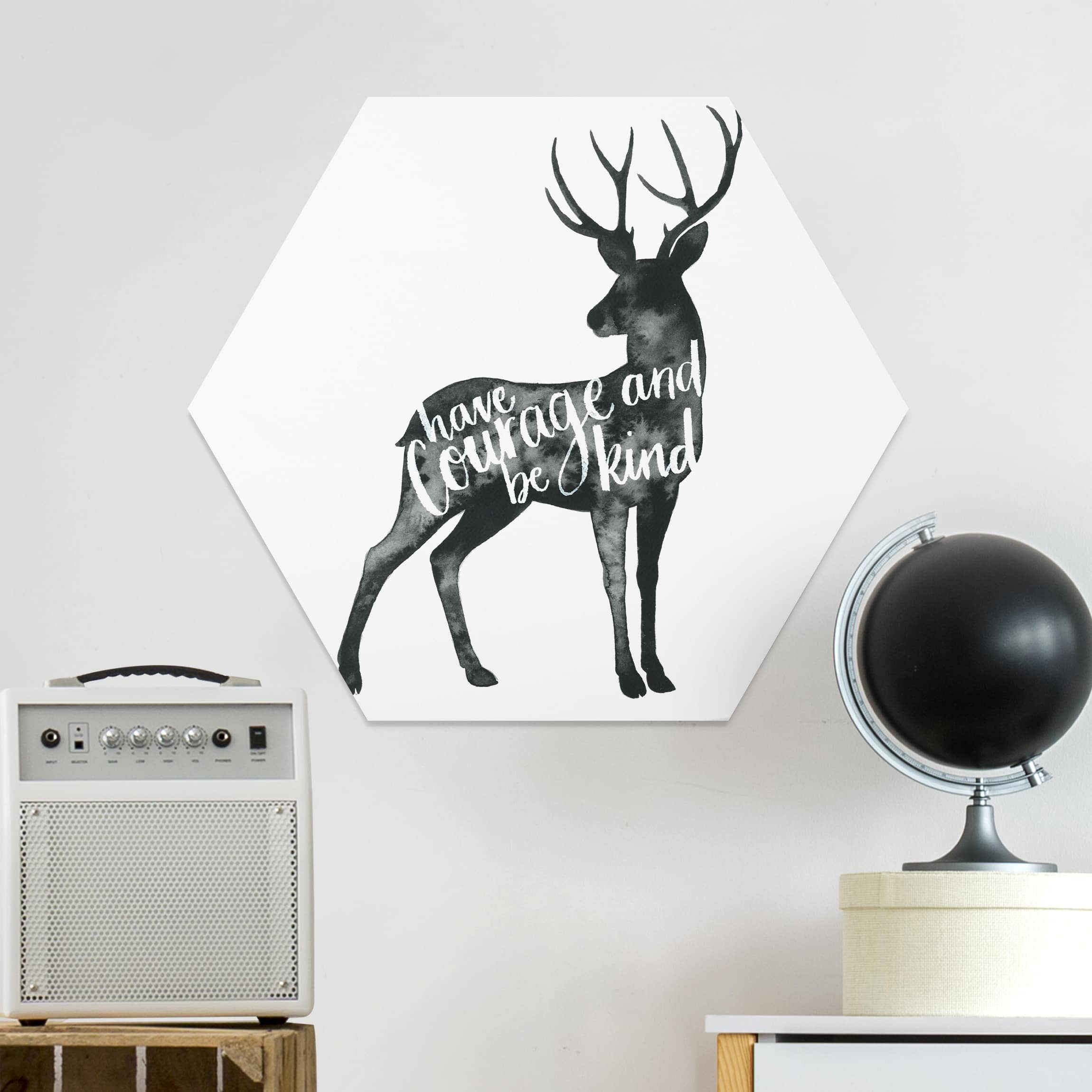 Hexagon-Forexbild Tiere mit Weisheit - Hirsch