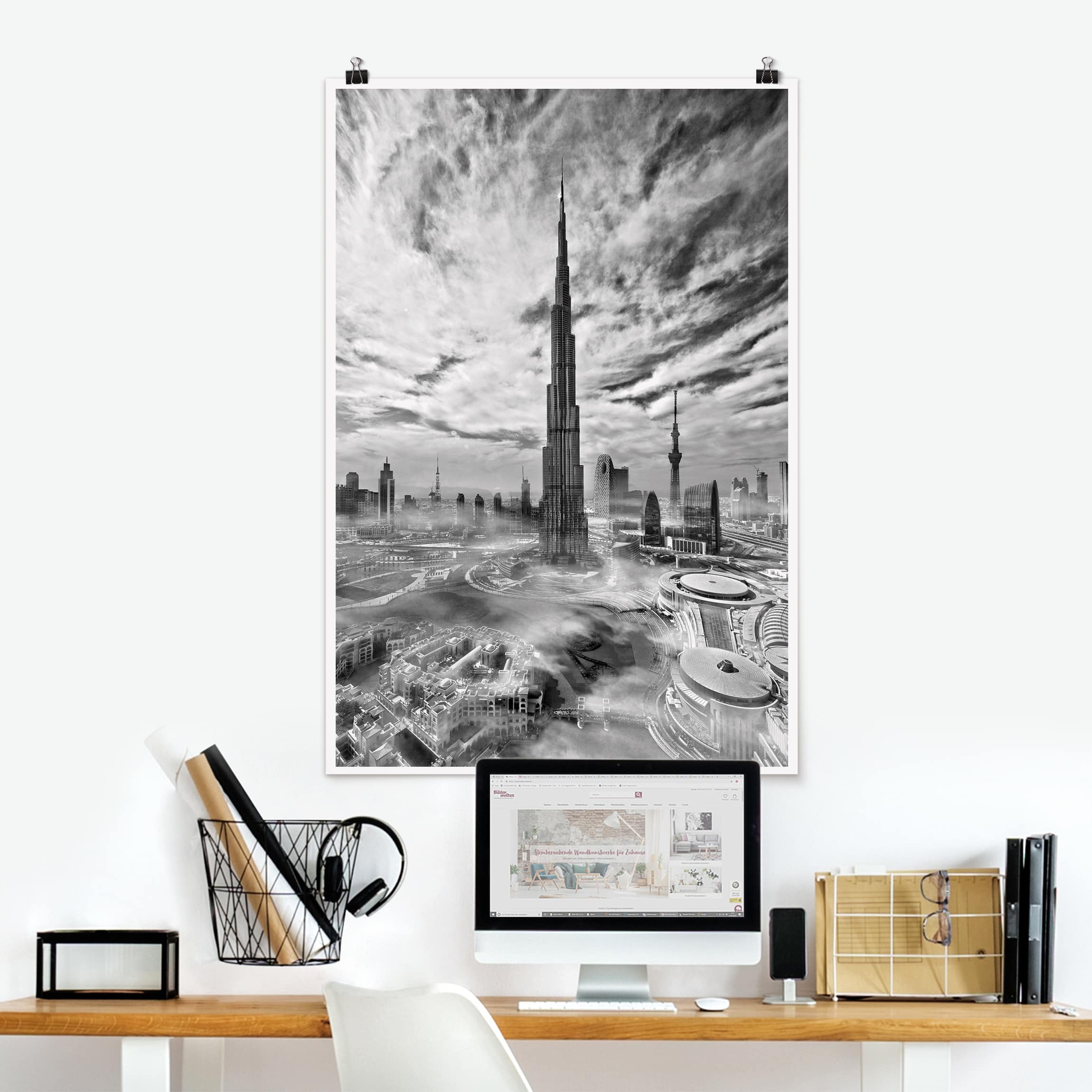 Poster - Hochformat Dubai Super Skyline