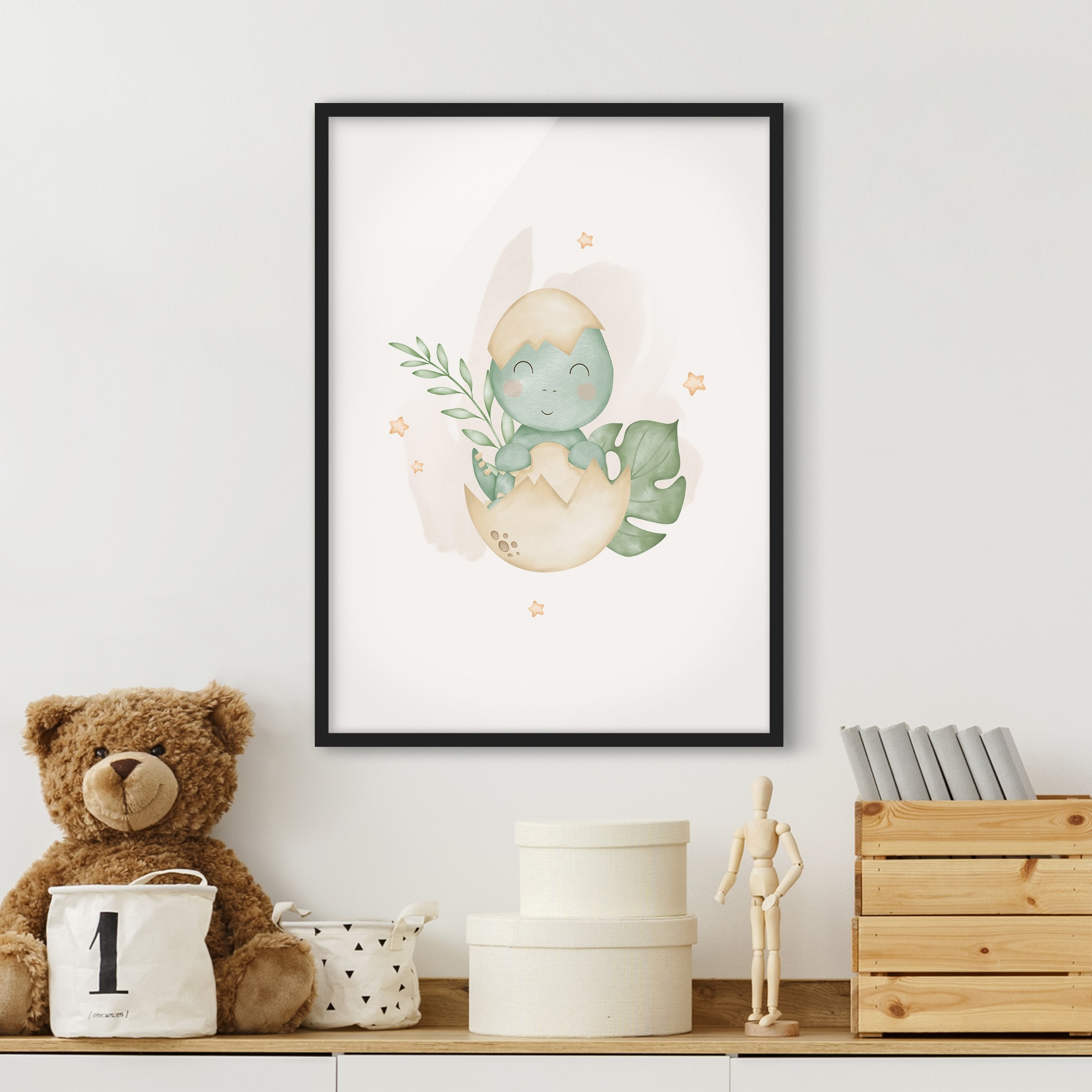 Bild mit Rahmen Baby Dino