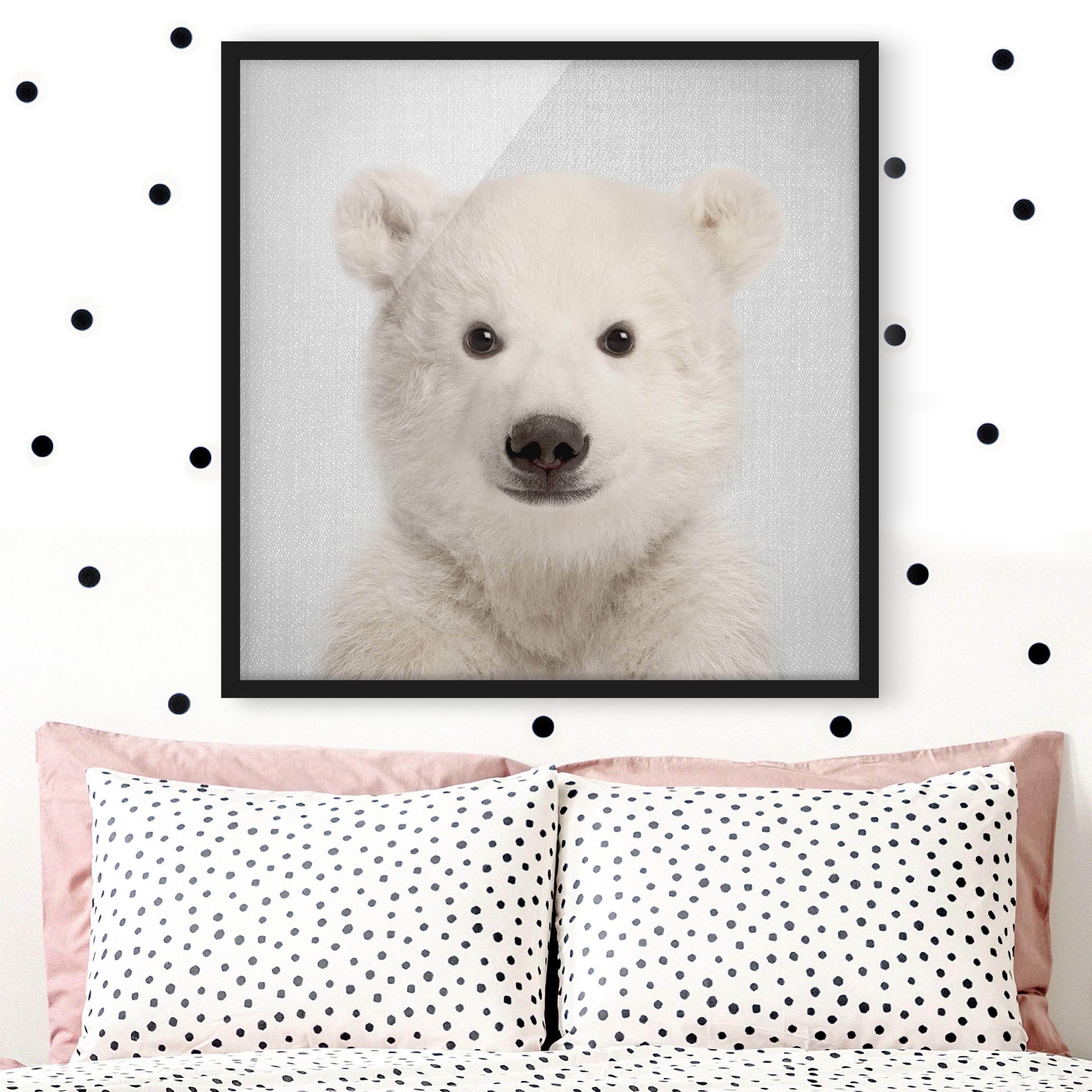 Bild mit Rahmen Baby Eisbär Emil