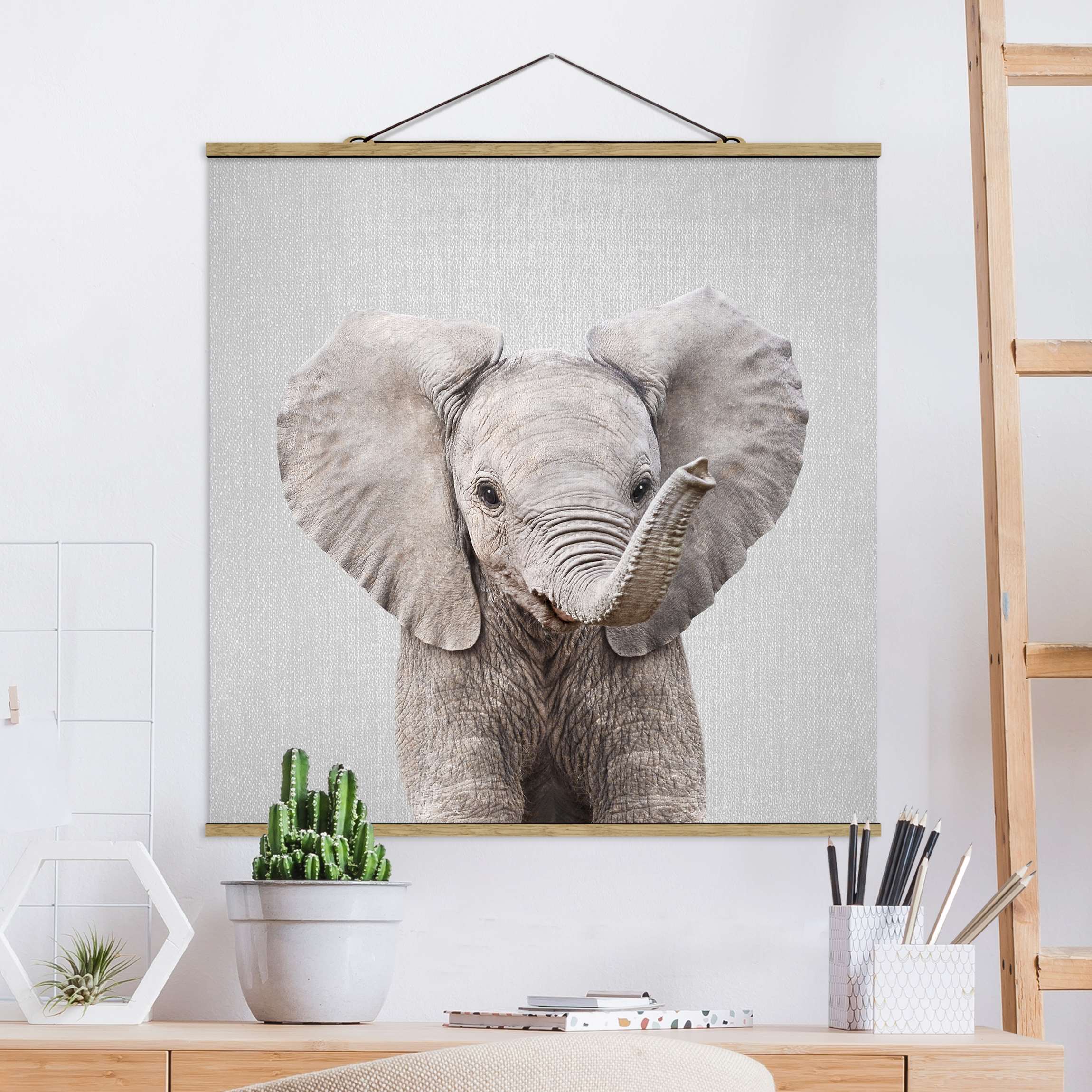 Stoffbild Baby Elefant Elsa
