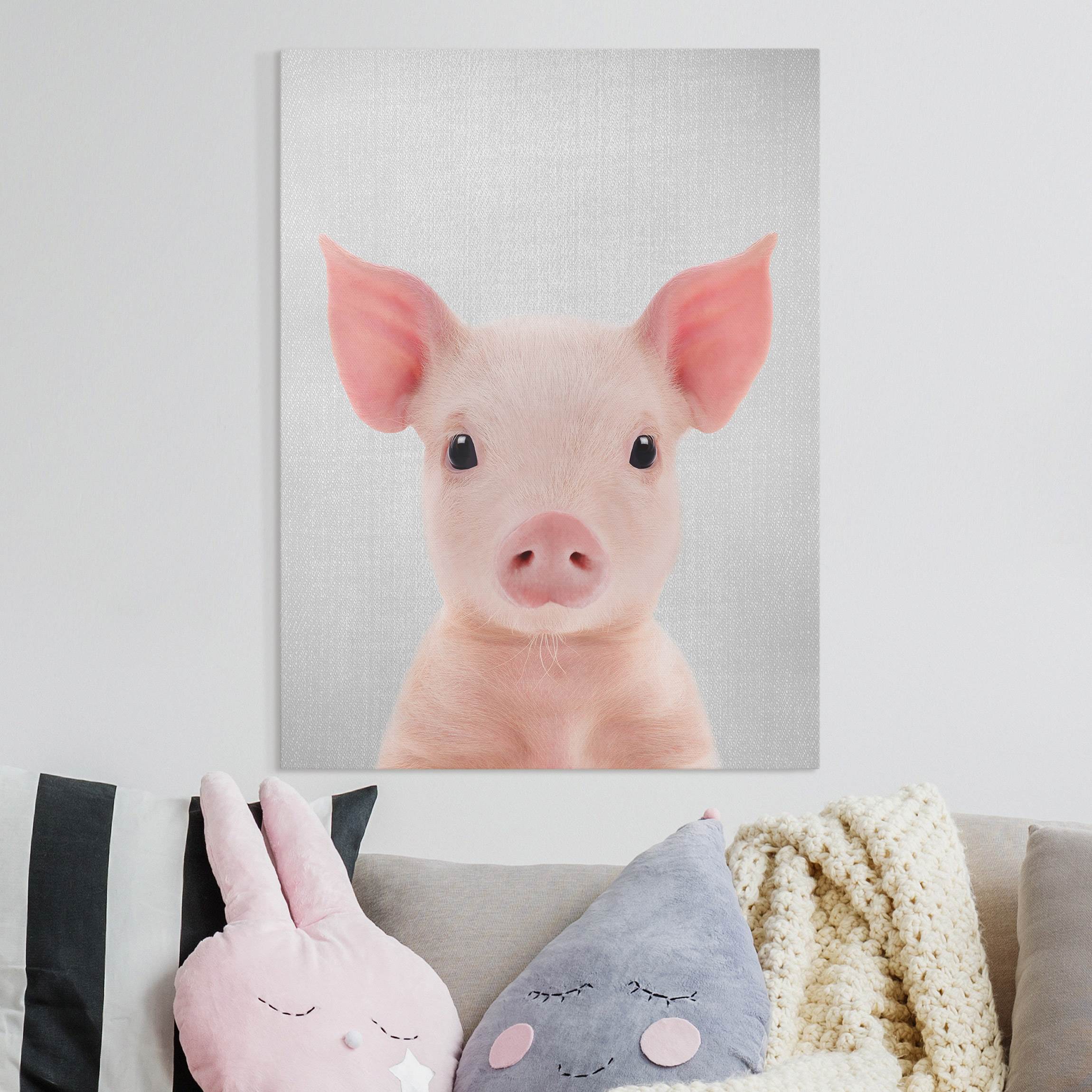 Leinwandbild Baby Ferkel Fips