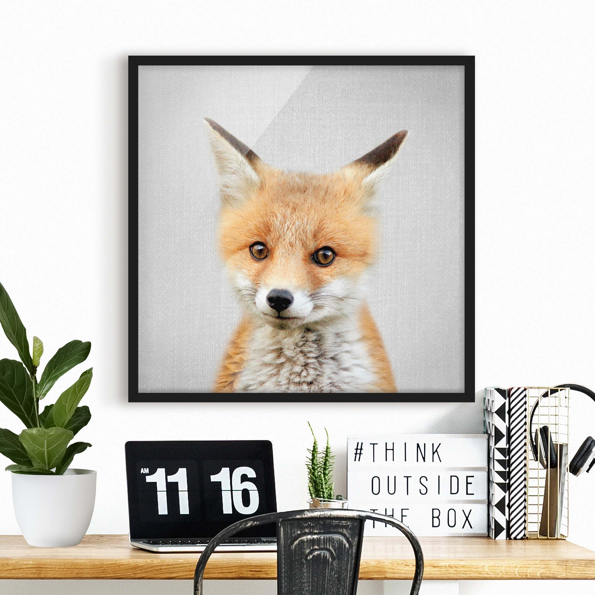 Bild mit Rahmen Baby Fuchs Fritz