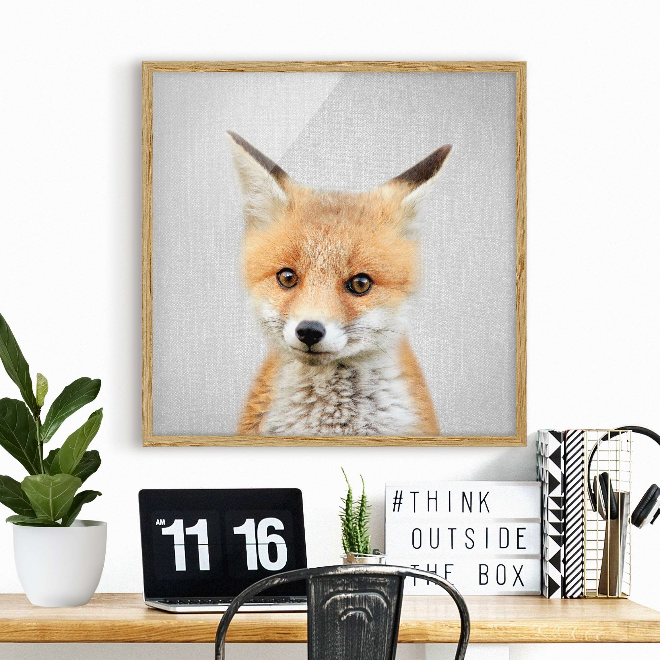 Bild mit Rahmen Baby Fuchs Fritz