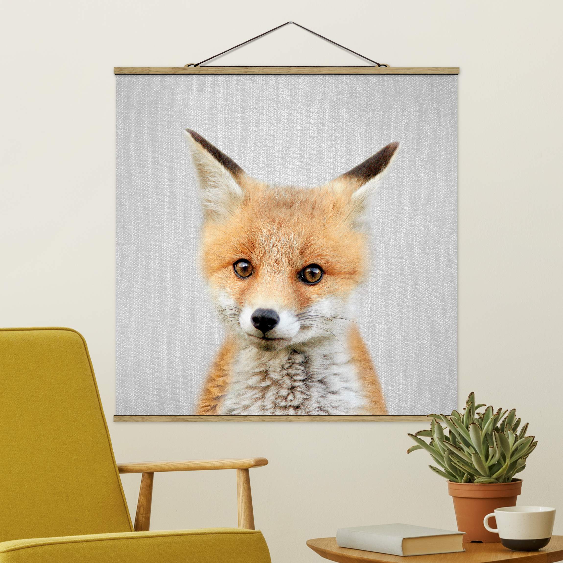 Stoffbild Baby Fuchs Fritz