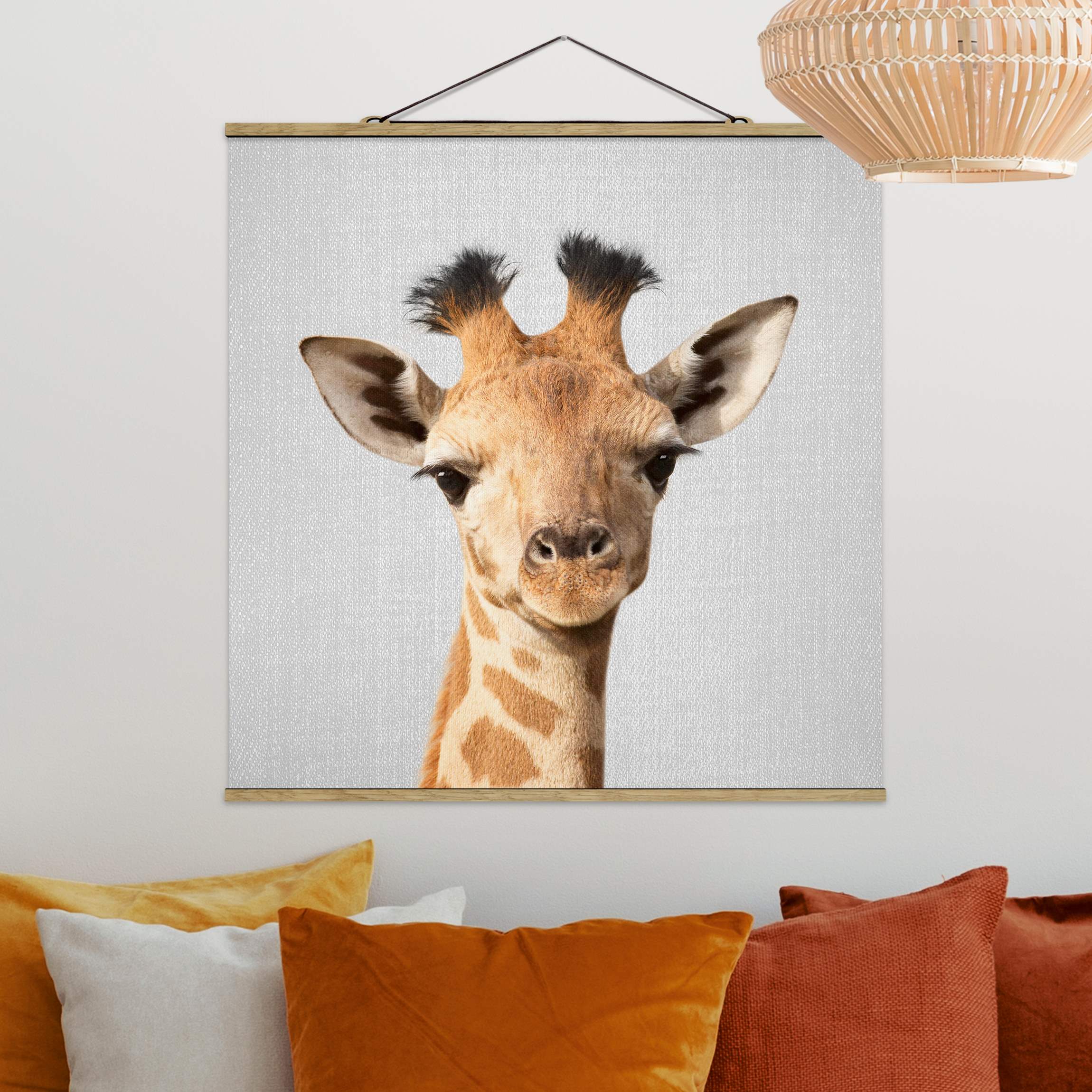 Stoffbild Baby Giraffe Gandalf
