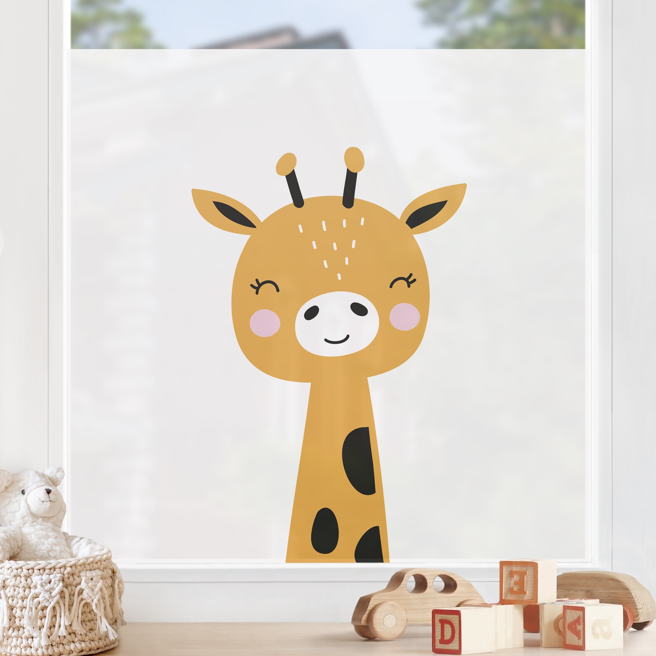 Fensterfolie Baby Giraffe