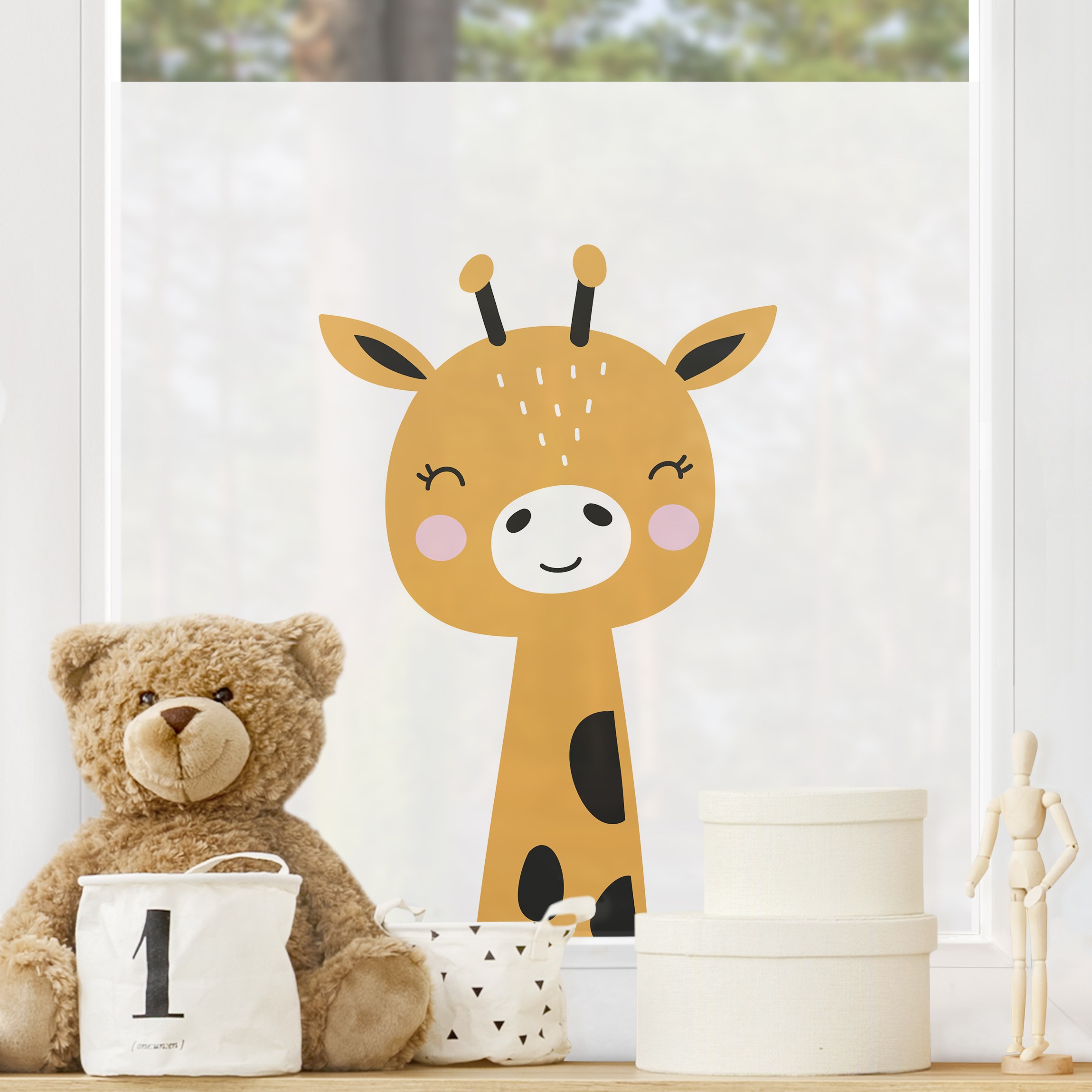 Fensterfolie Baby Giraffe