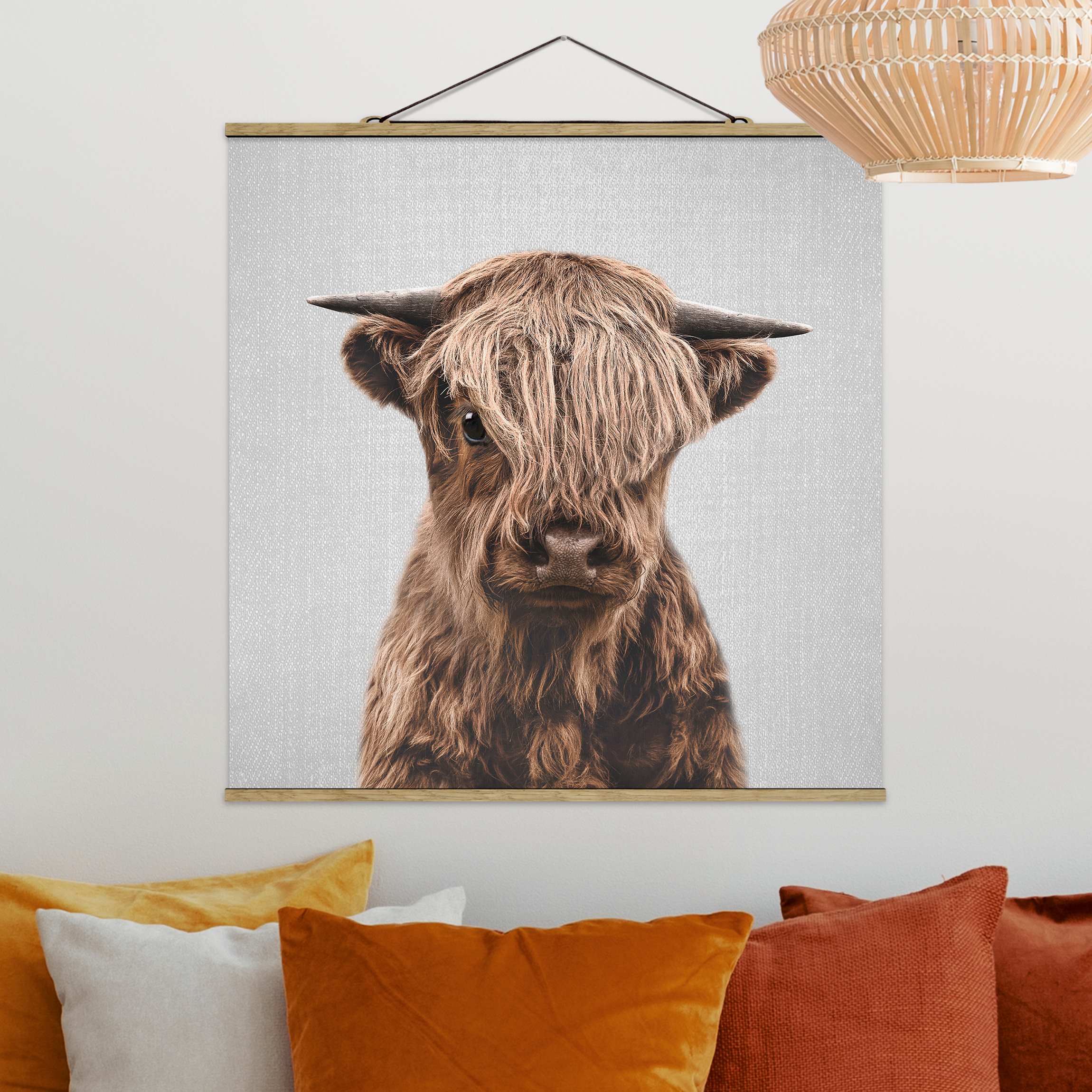 Stoffbild Baby Hochlandrind Henri