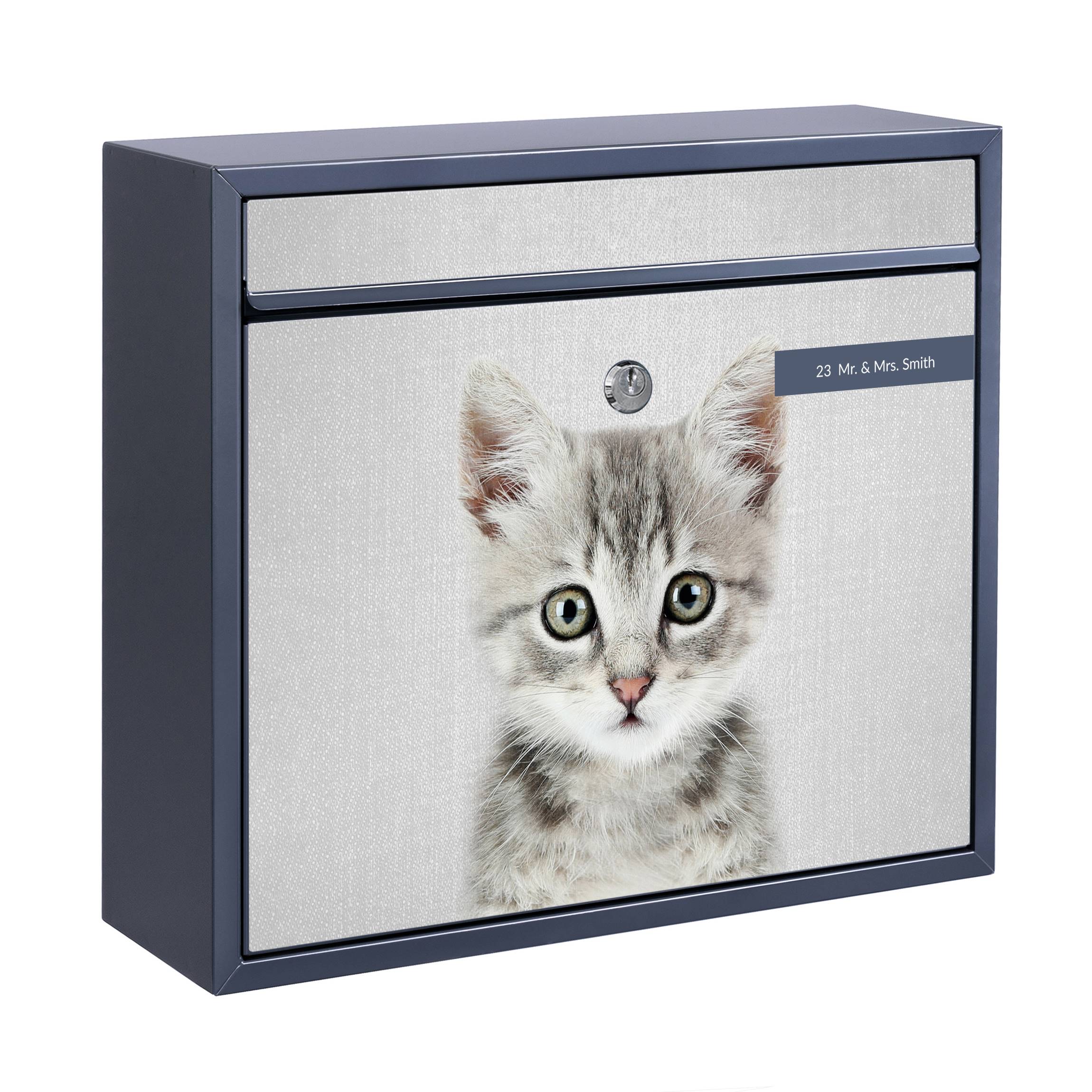 Briefkasten mit eigenem Text Baby Katze Killi