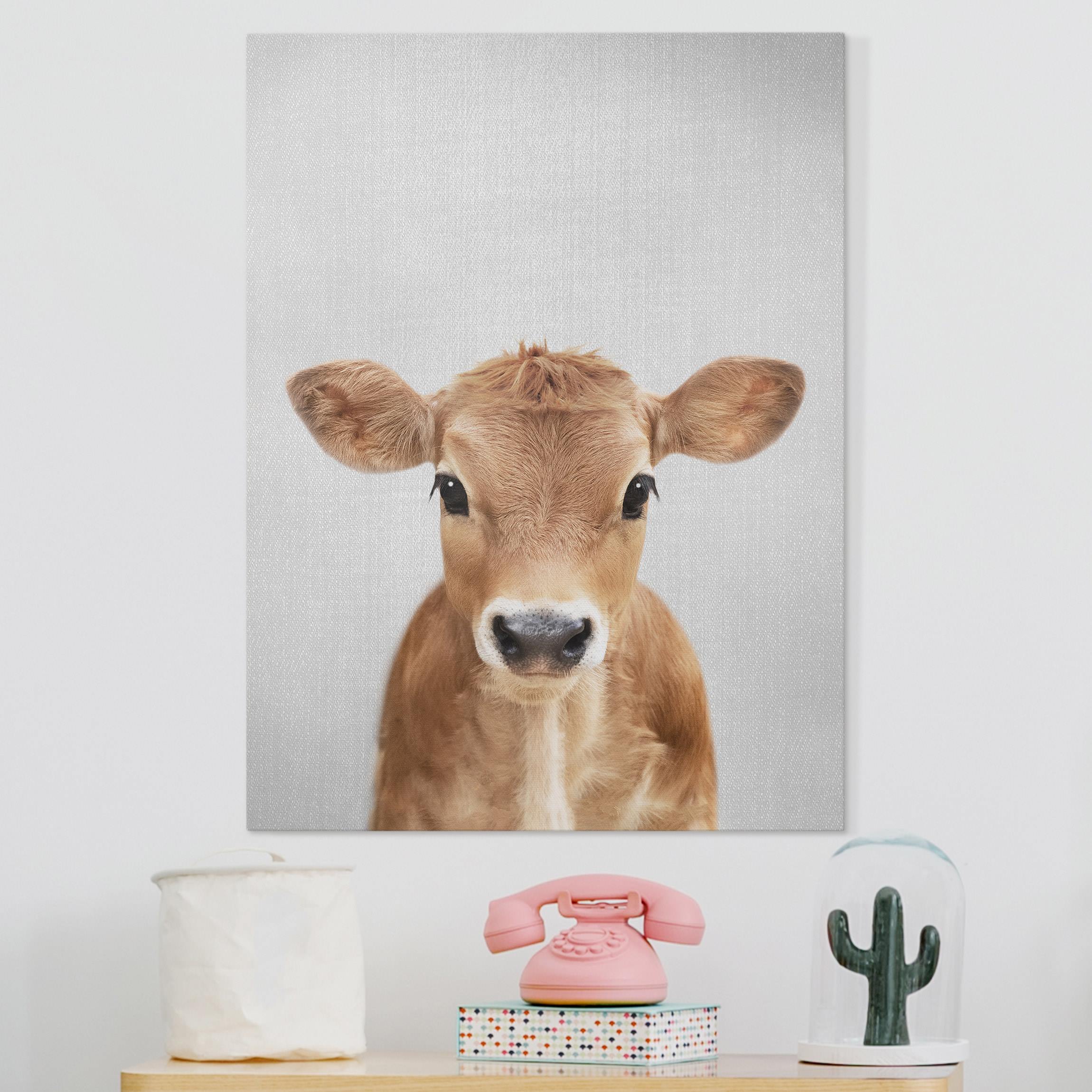 Leinwandbild Baby Kuh Kira