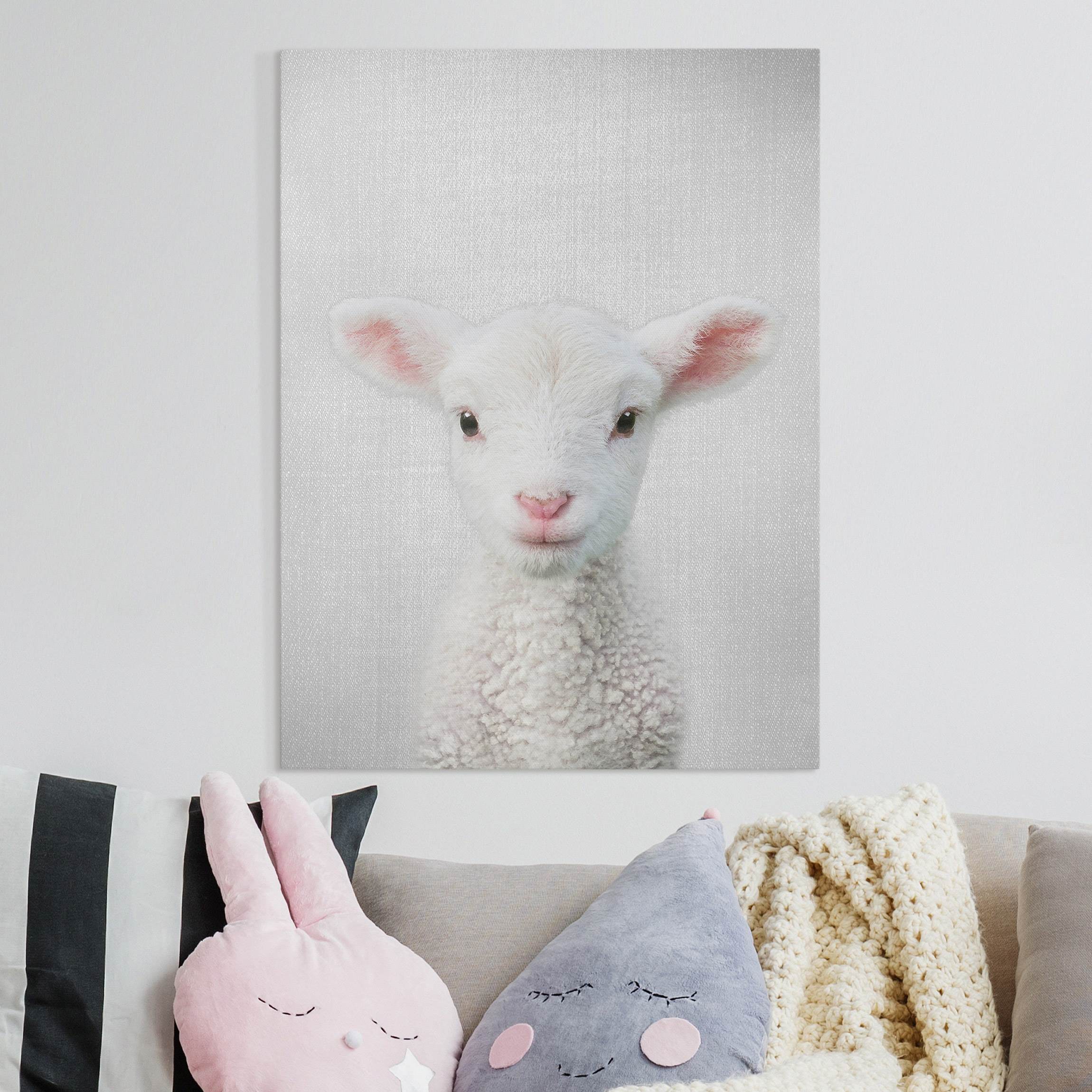 Leinwandbild Baby Lamm Lina