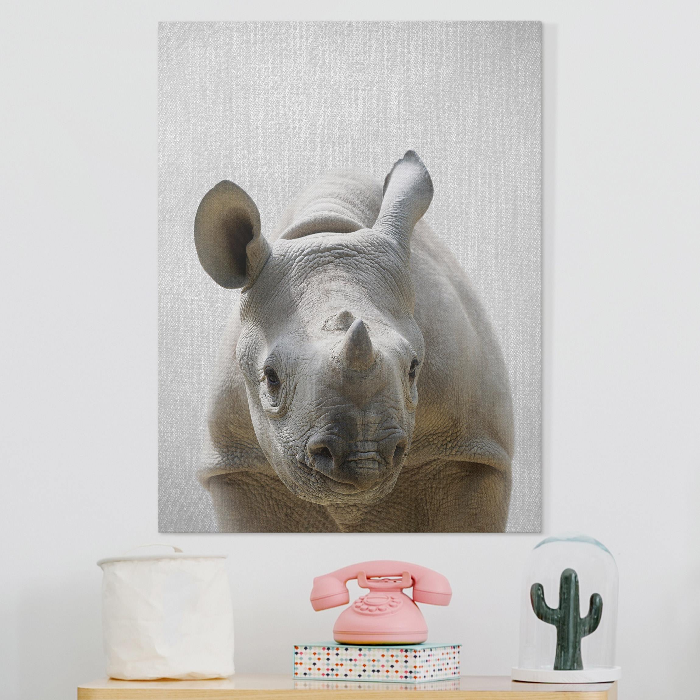 Leinwandbild Baby Nashorn Nina