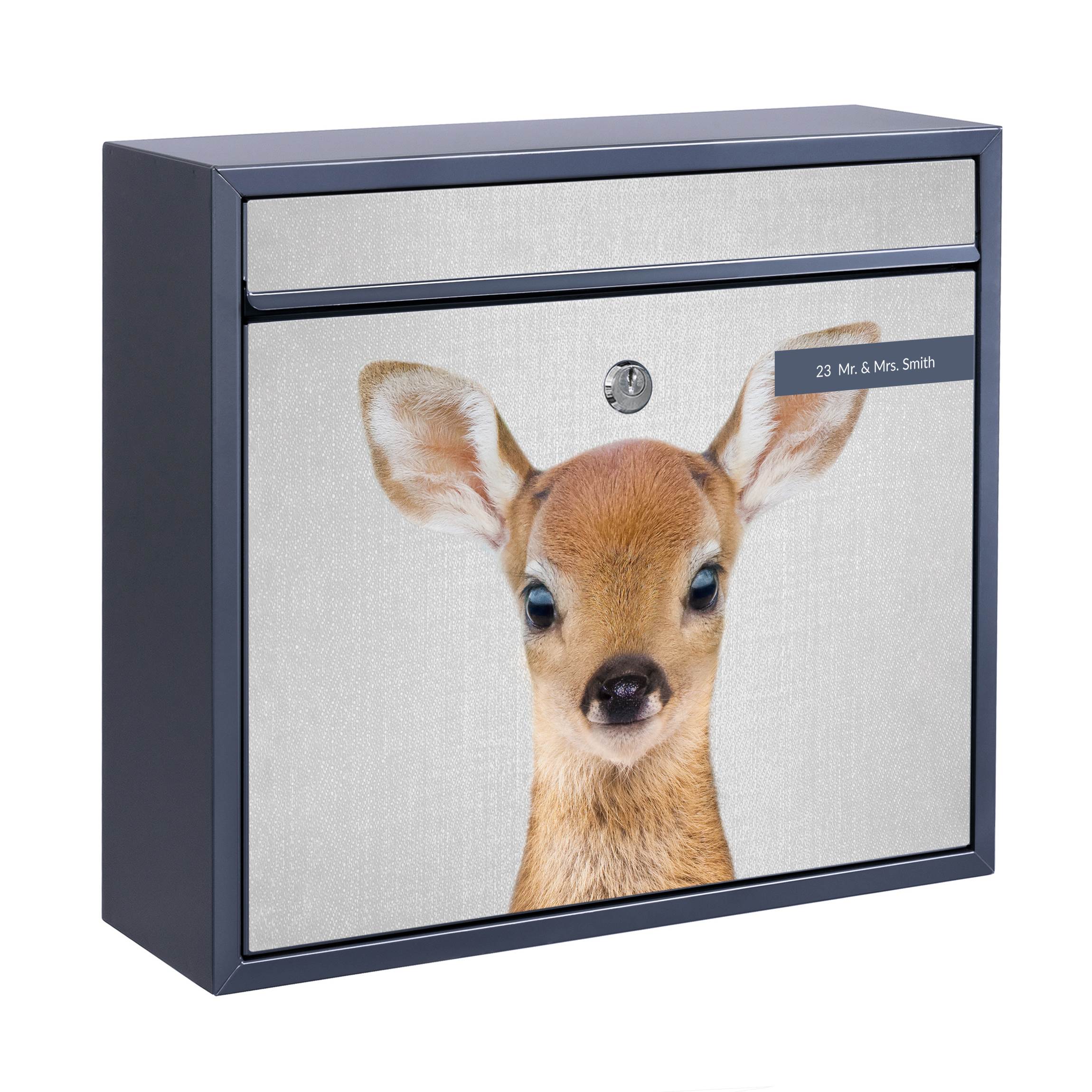 Briefkasten mit eigenem Text Baby Reh Romy