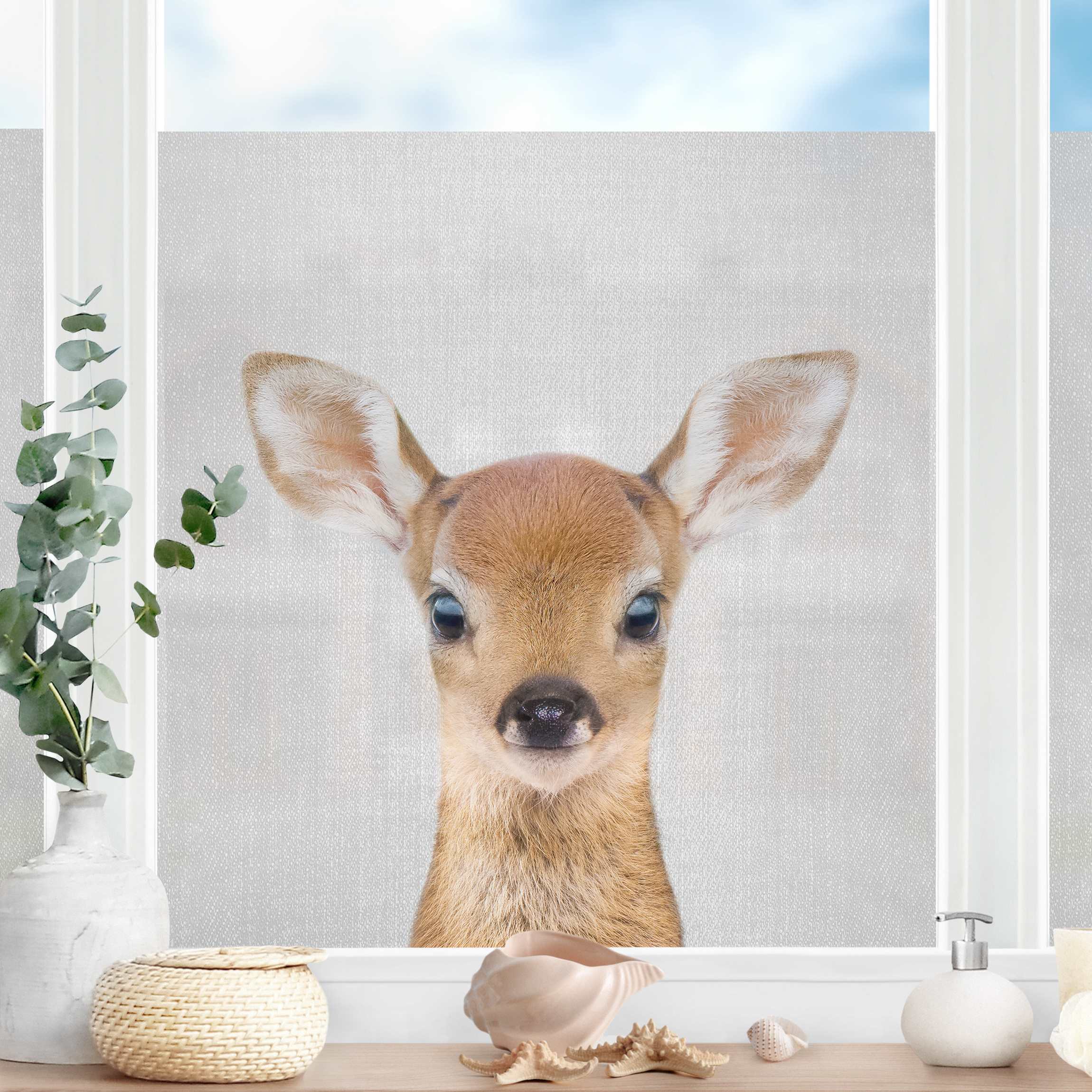 Fensterfolie Baby Reh Romy