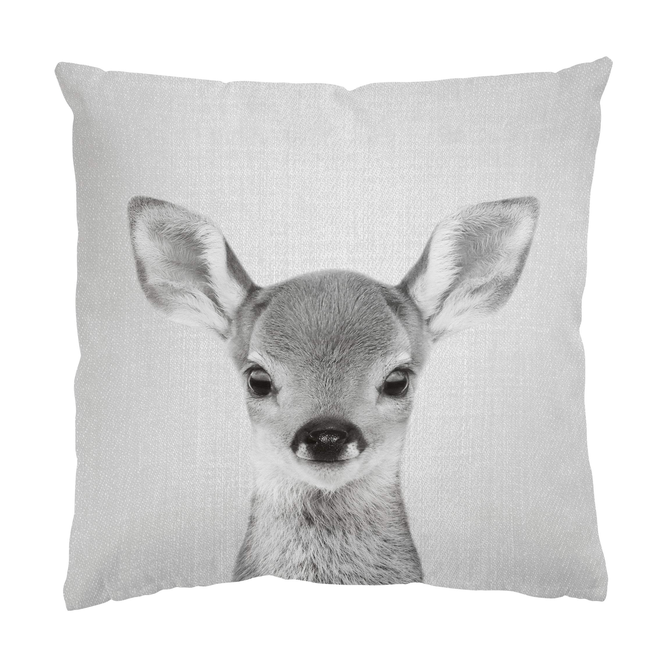 Dekokissen Baby Reh Romy Schwarz Weiß