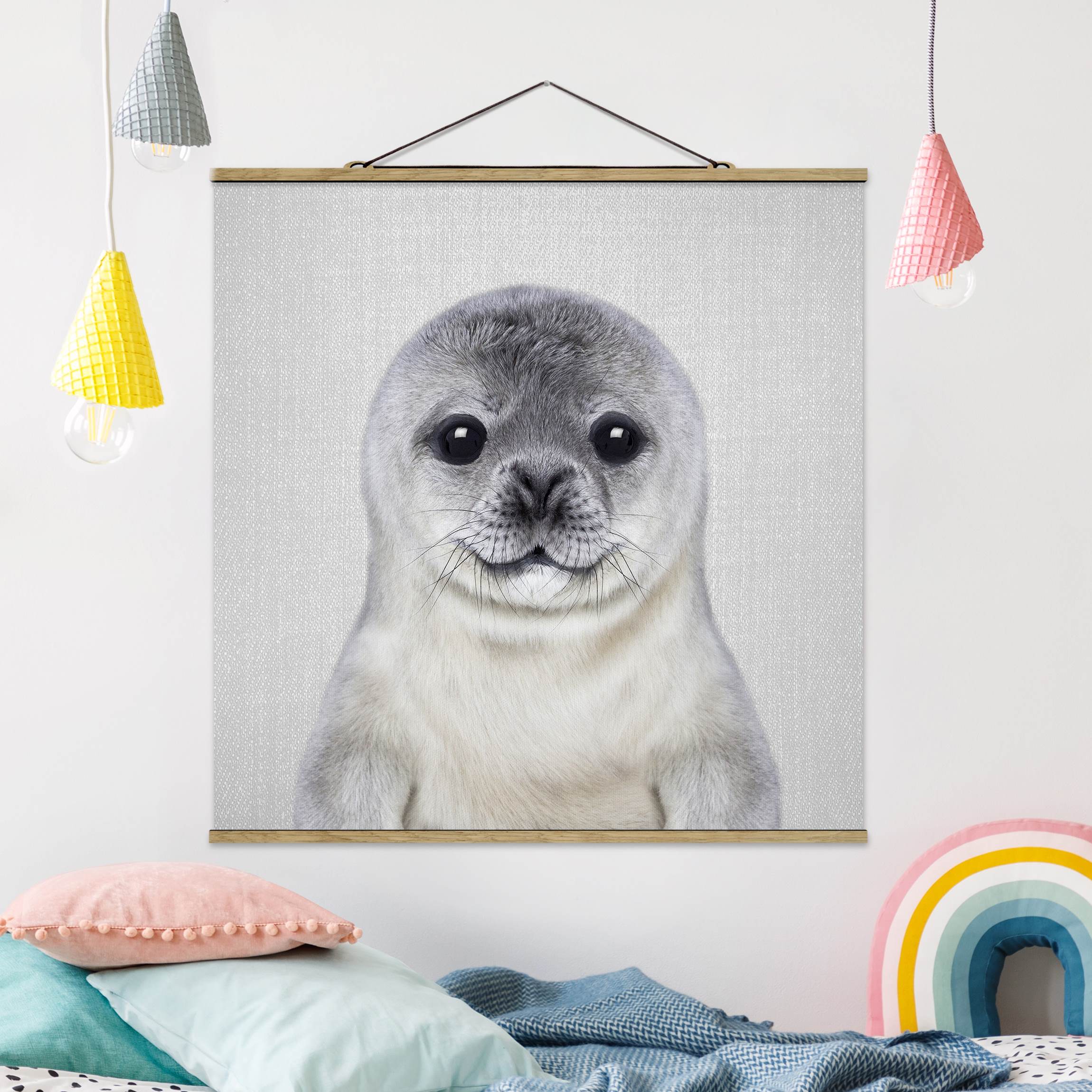 Stoffbild Baby Robbe Ronny