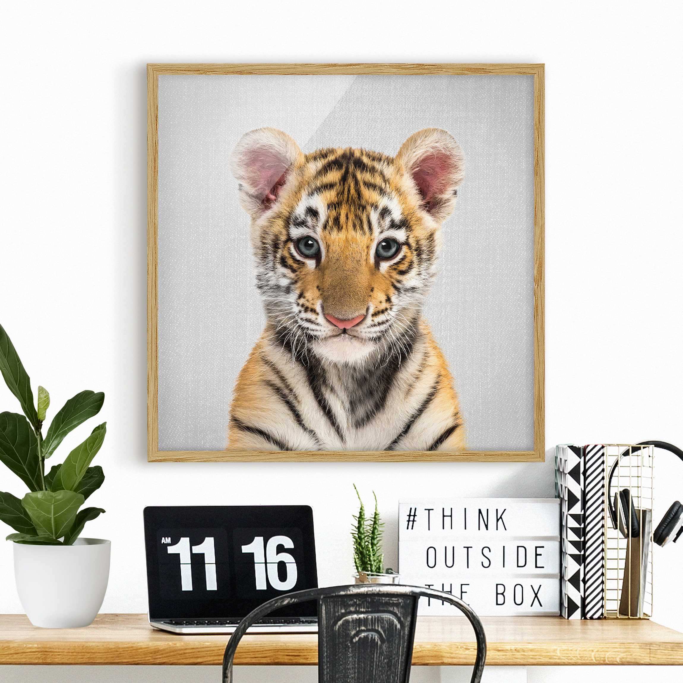 Bild mit Rahmen Baby Tiger Thor