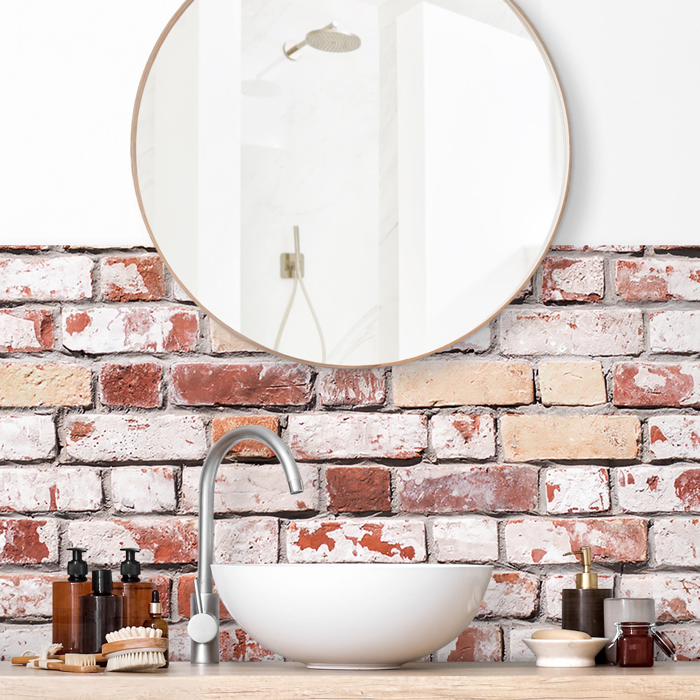 Wandverkleidung Bad Backsteinwand Shabby Rustikal