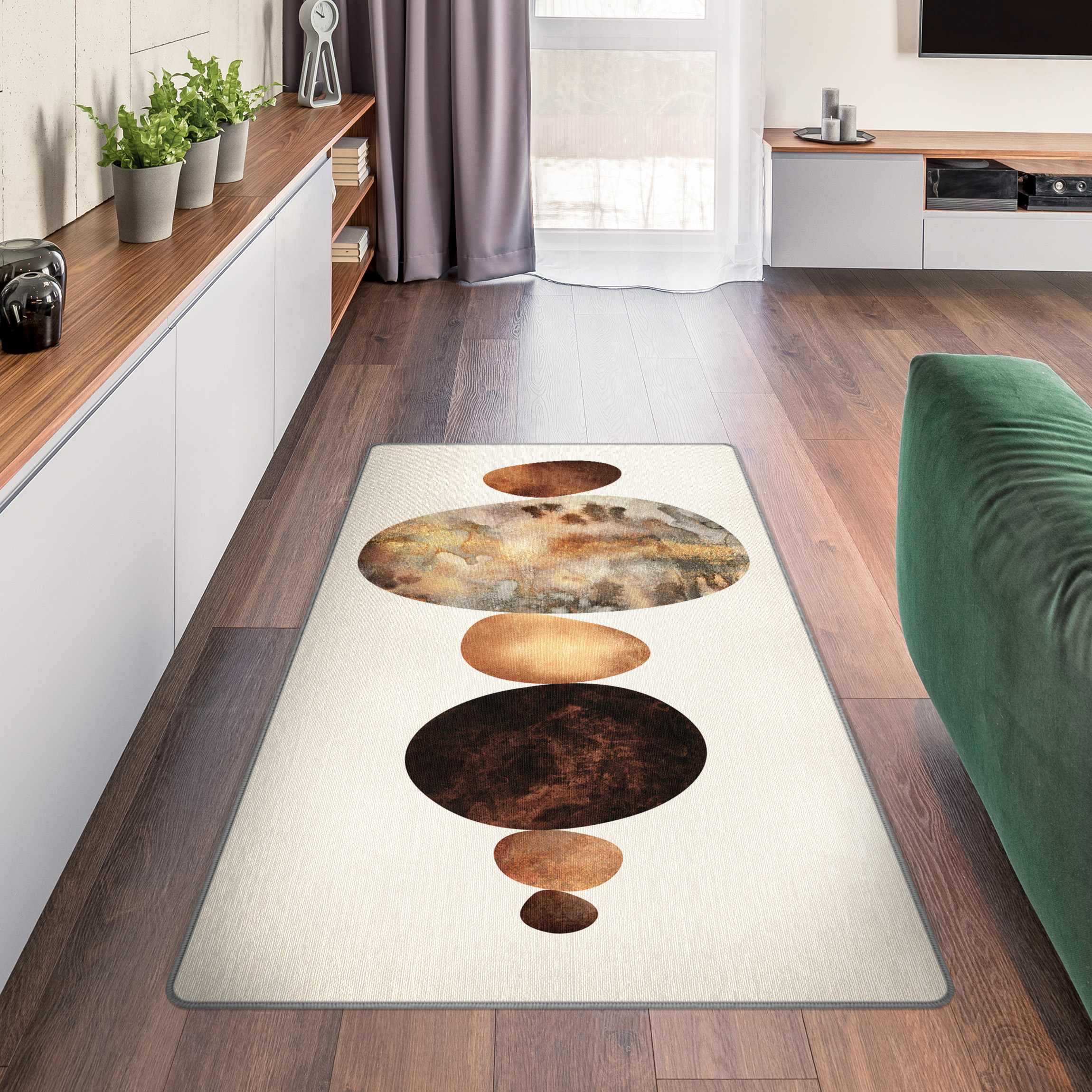 Teppich Balance Weiß Gold