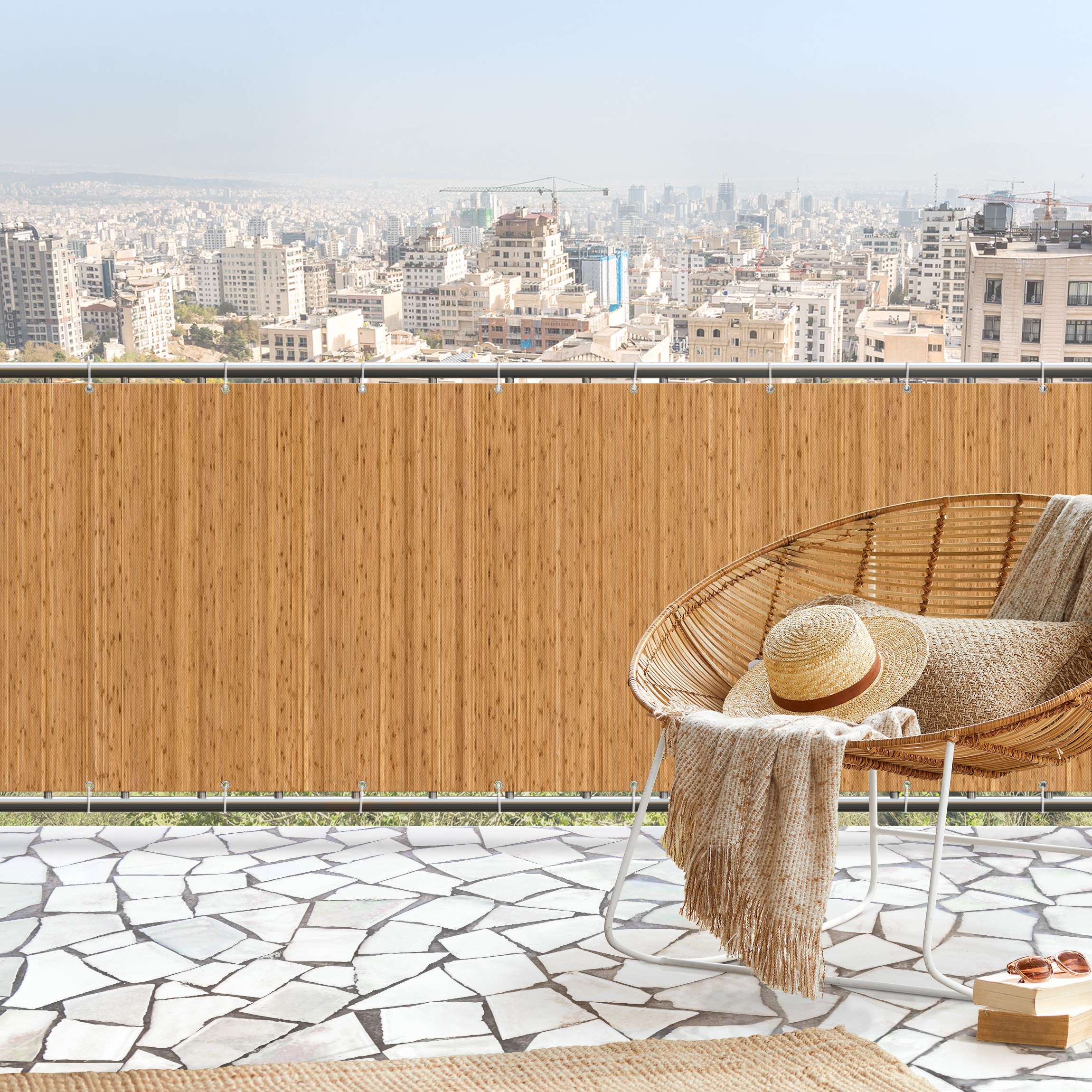 Balkon Sichtschutz Bambus