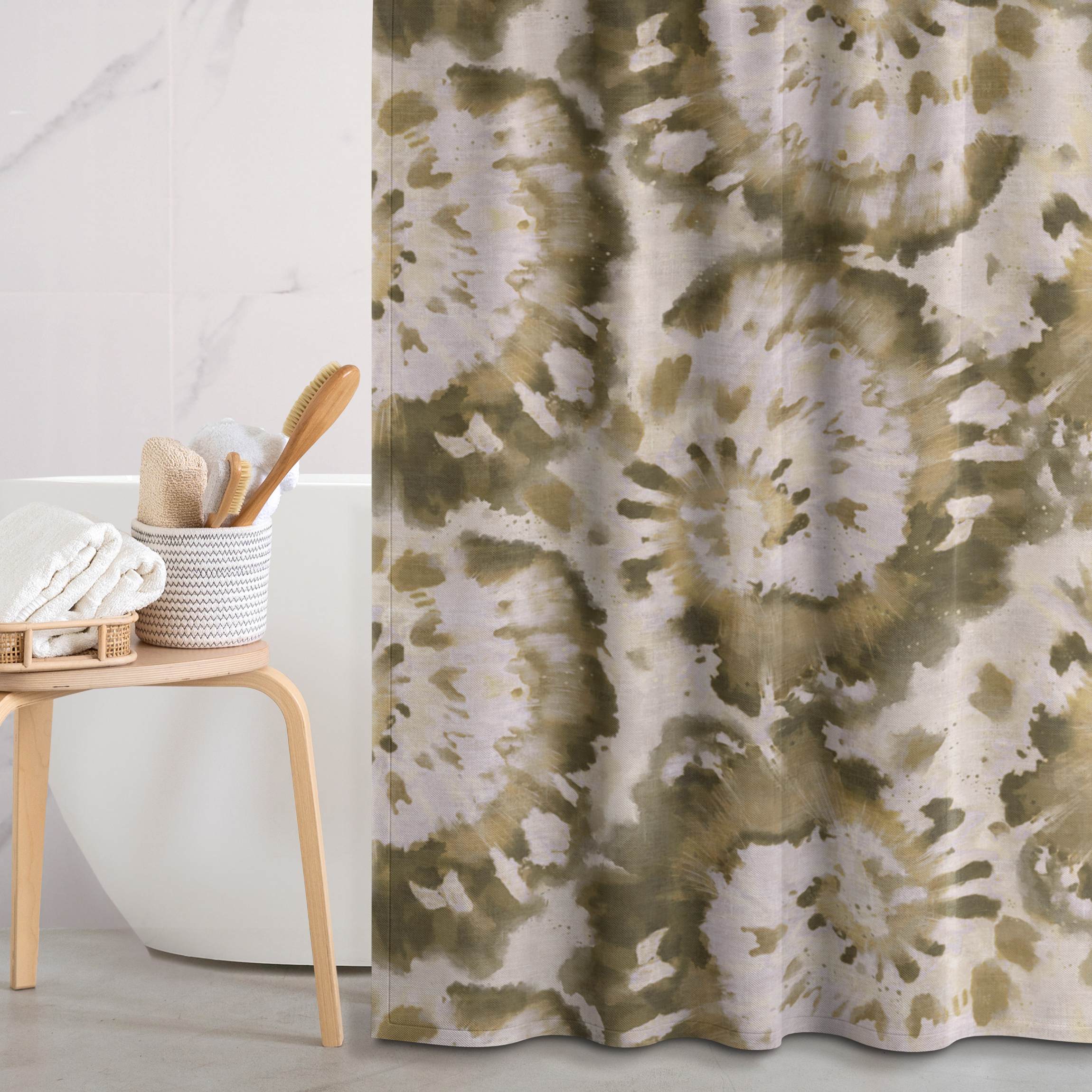 Duschvorhang Batik auf Leinwand Struktur