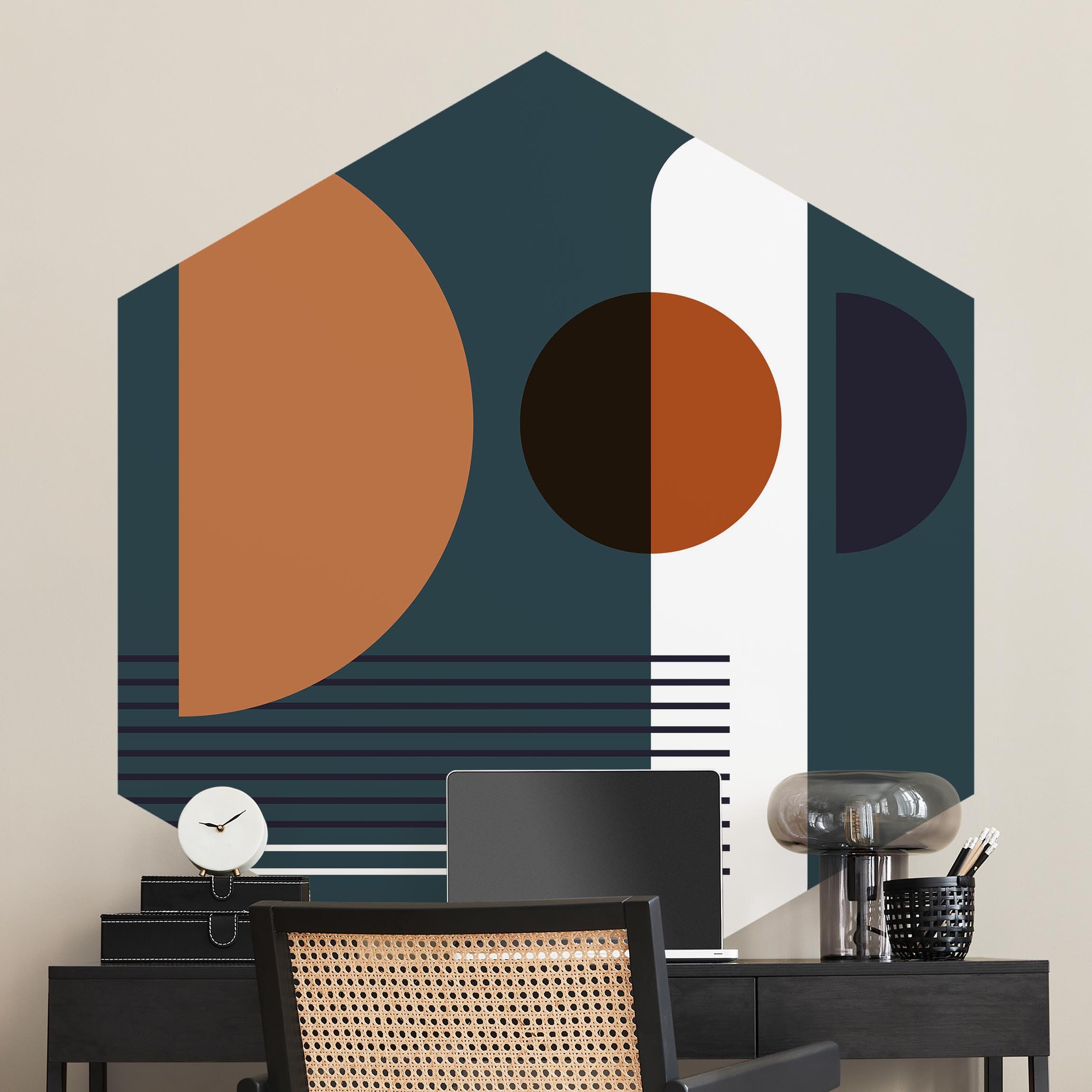 Hexagon Tapete selbstklebend Bauhaus Dresden