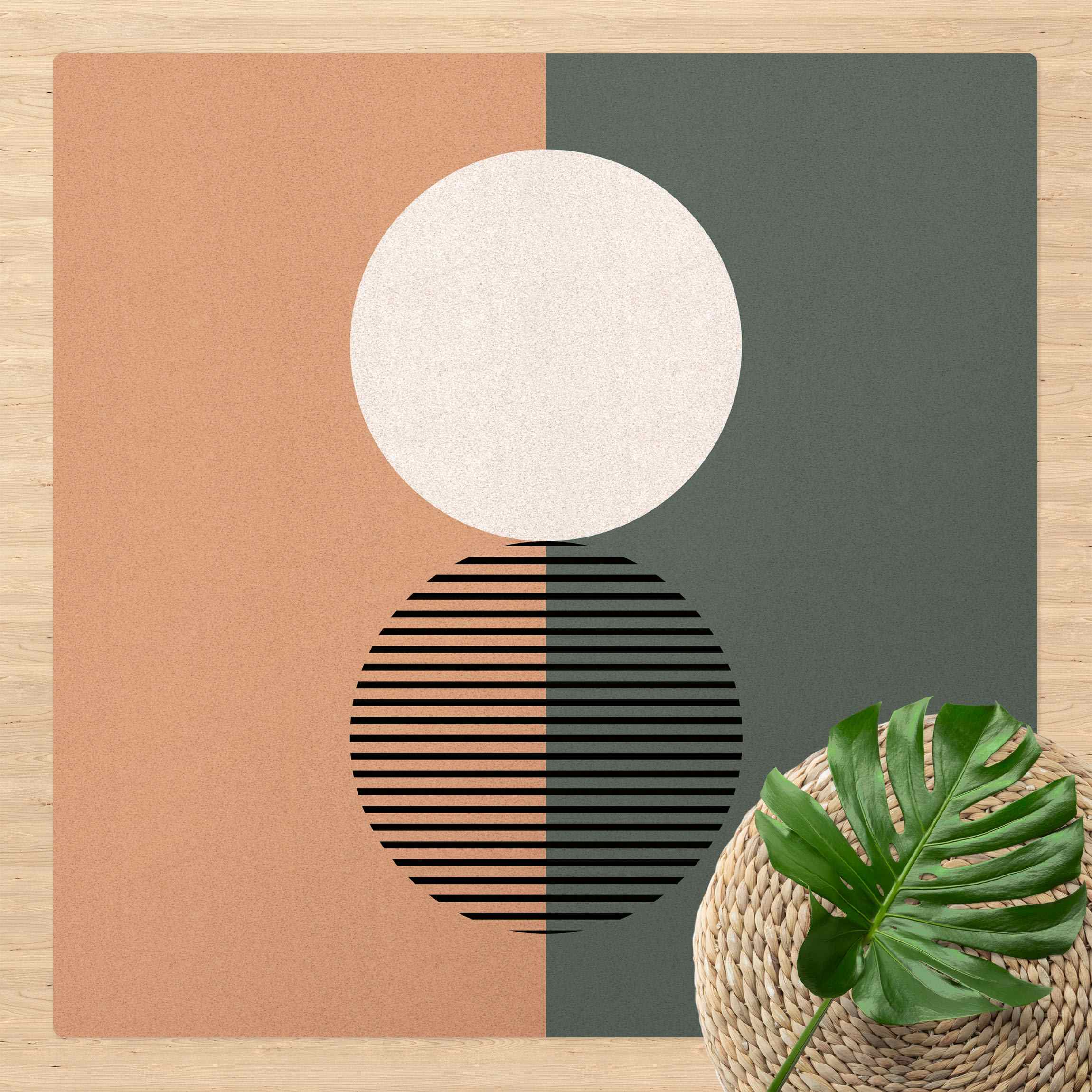 Kork-Teppich Bauhaus Ulm Blau