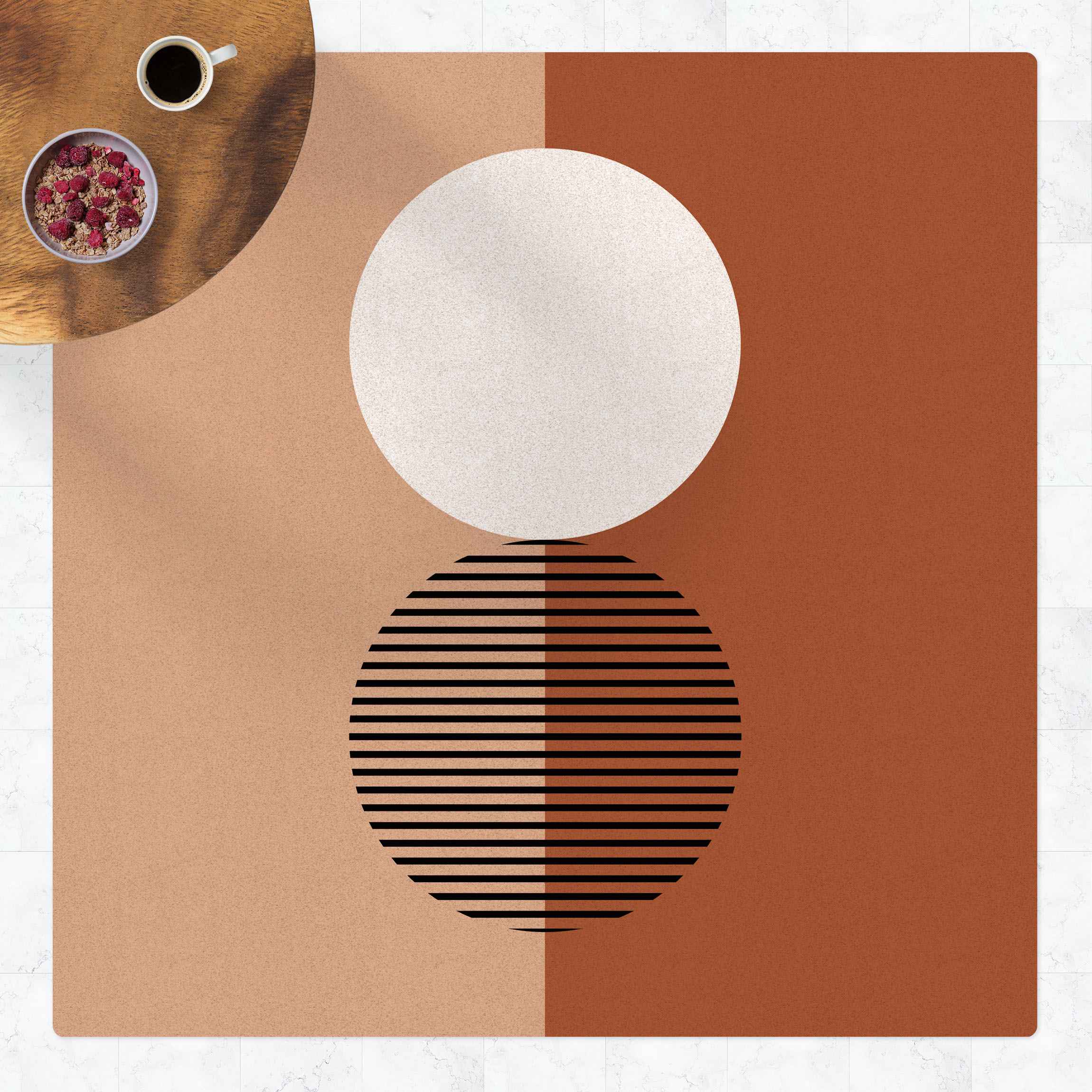 Kork-Teppich Bauhaus Ulm Braun