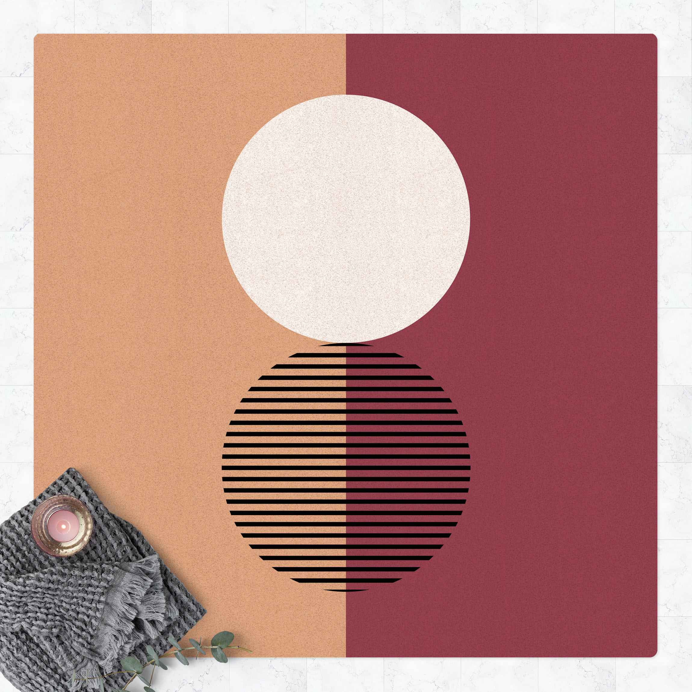 Kork-Teppich Bauhaus Ulm Violett