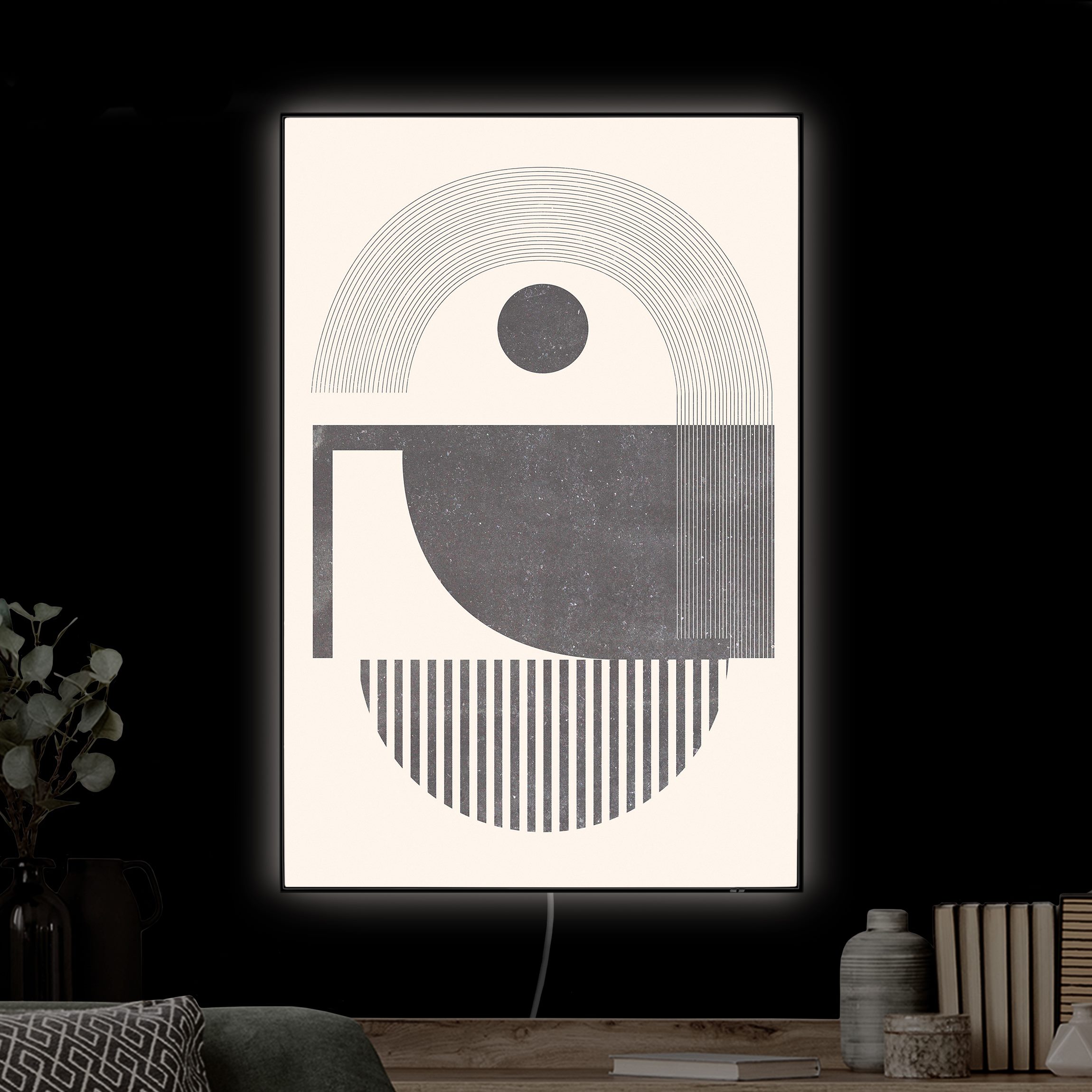 LED-Wechselbild Bauhaus verborgene Galaxie