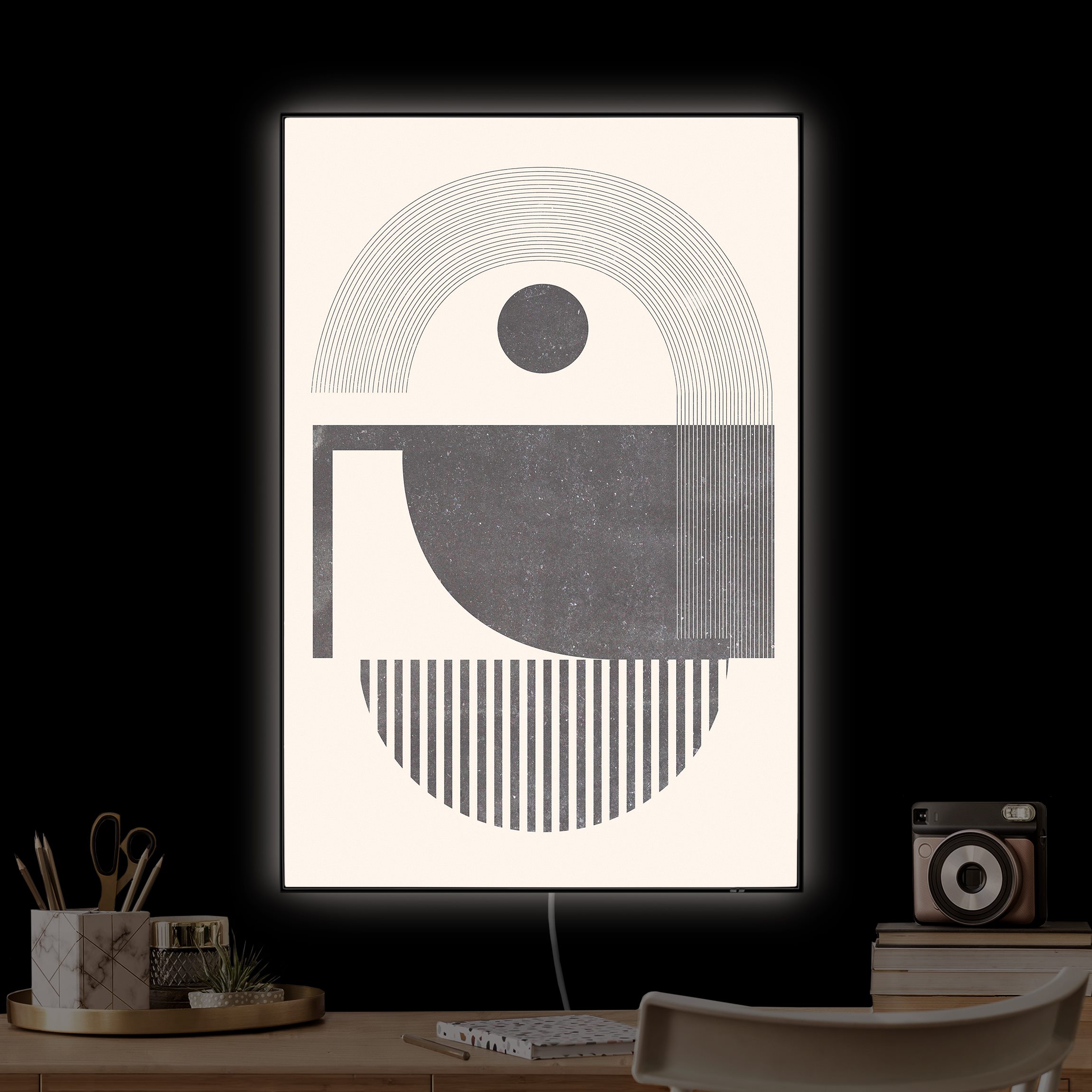 LED-Wechselbild Bauhaus verborgene Galaxie