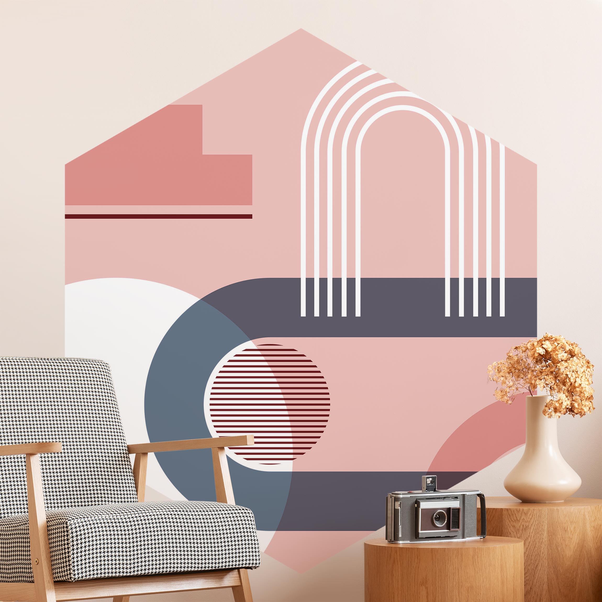 Hexagon Tapete selbstklebend Bauhaus Weimar