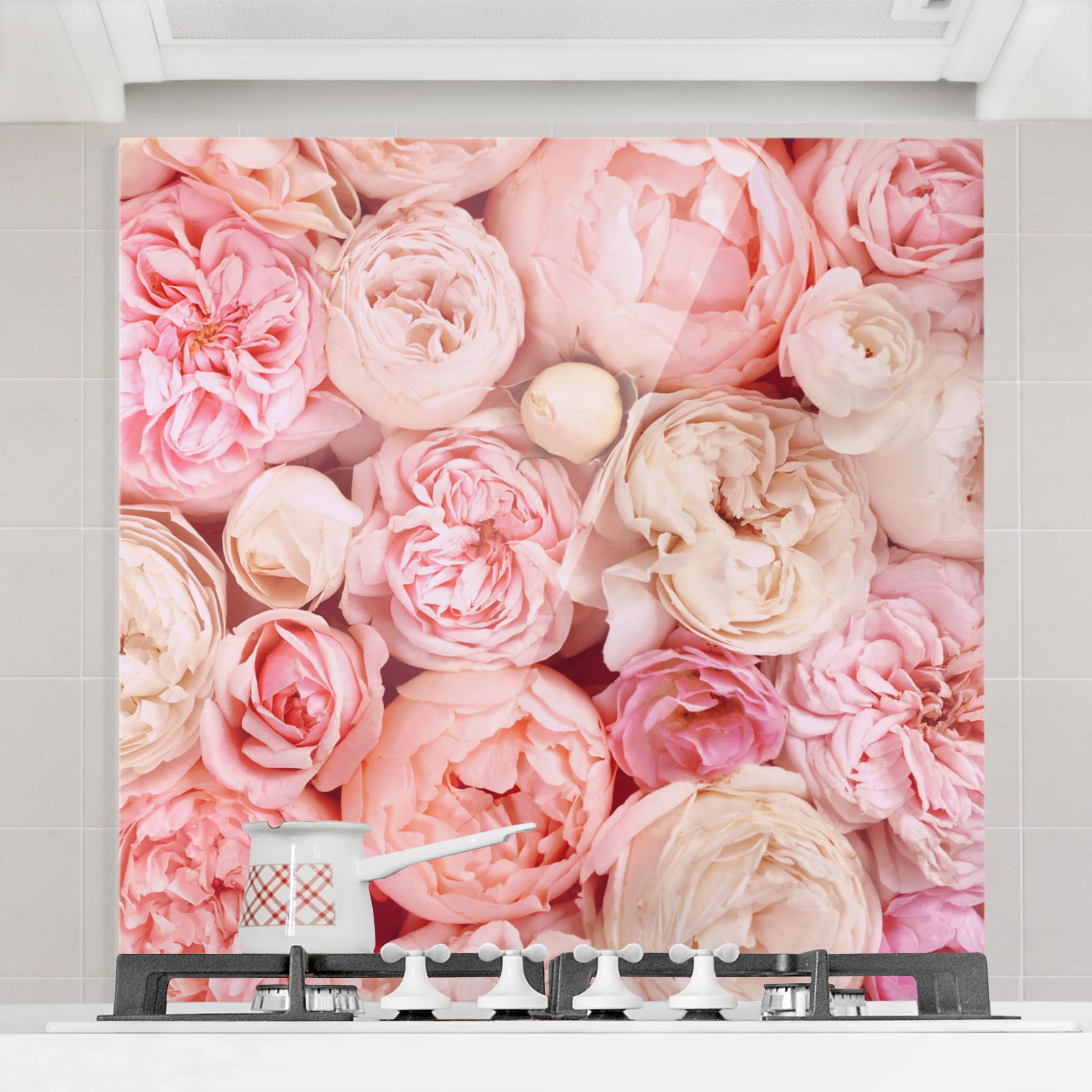 Spritzschutz Rosen Rosé Koralle Shabby