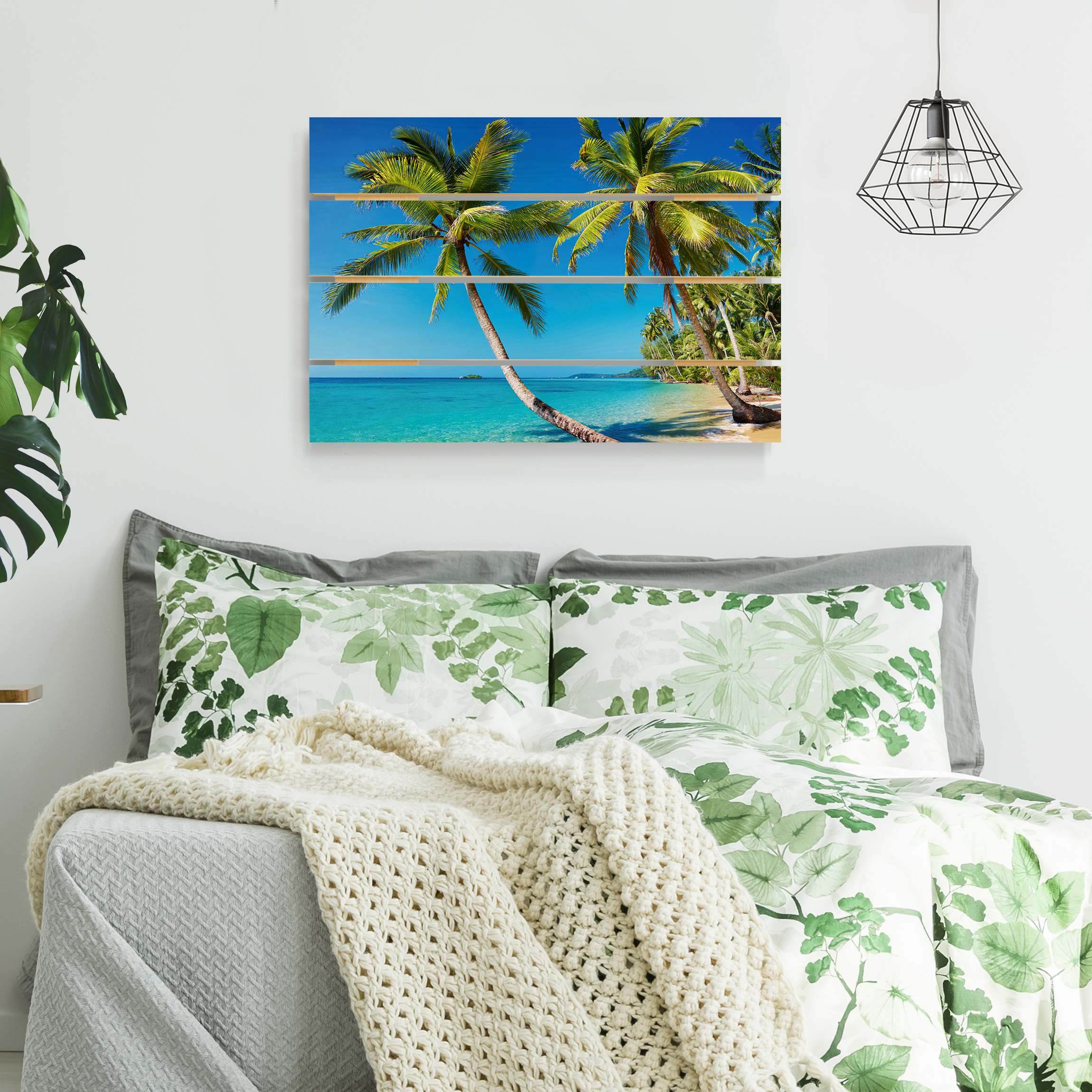 Holzbild Plankenoptik - Querformat Beach of Thailand