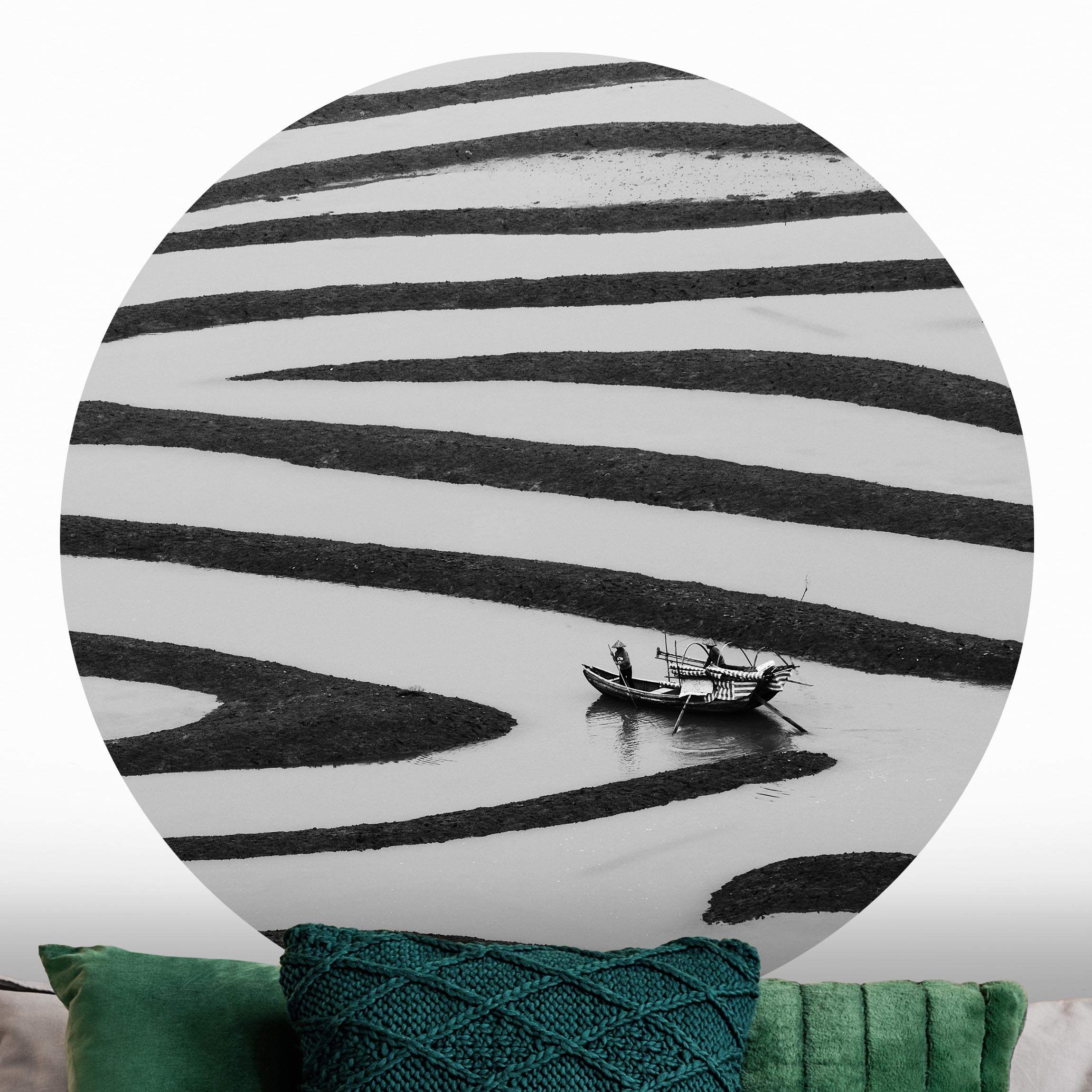 Runde Fototapete selbstklebend Beauty of Simple Life