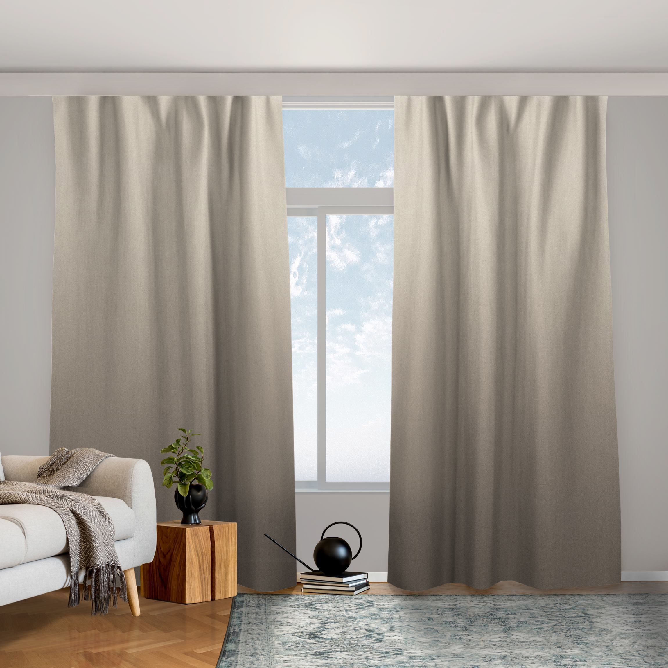 Vorhang Beige Farbverlauf